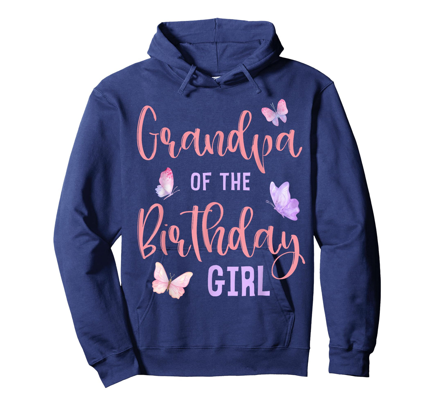Grandpa of The Birthday Girl Butterfly Party Matching Family T-Shirt