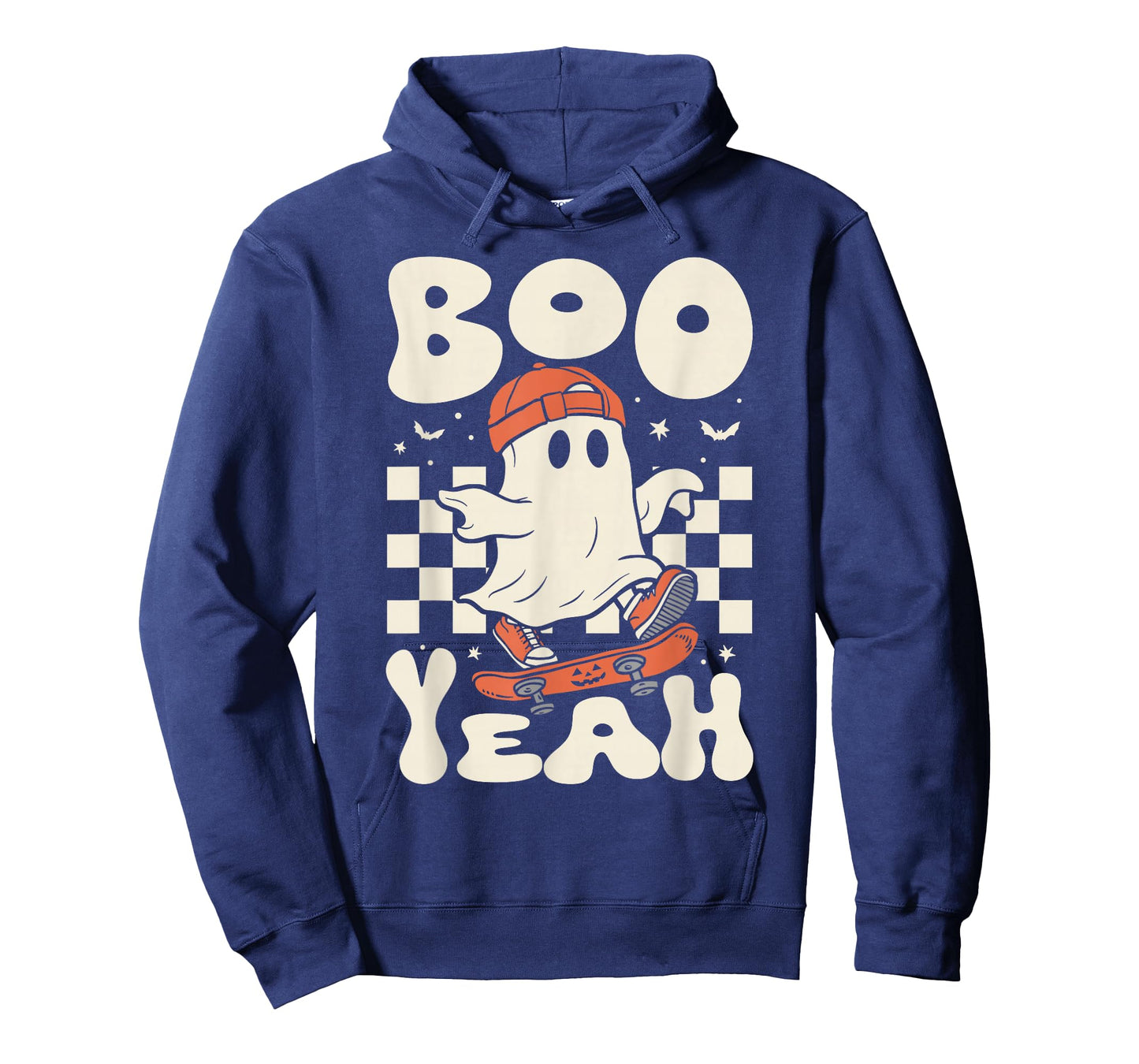 Boo Yeah Halloween Ghost Boys Retro Skateboard Toddler Kids T-Shirt