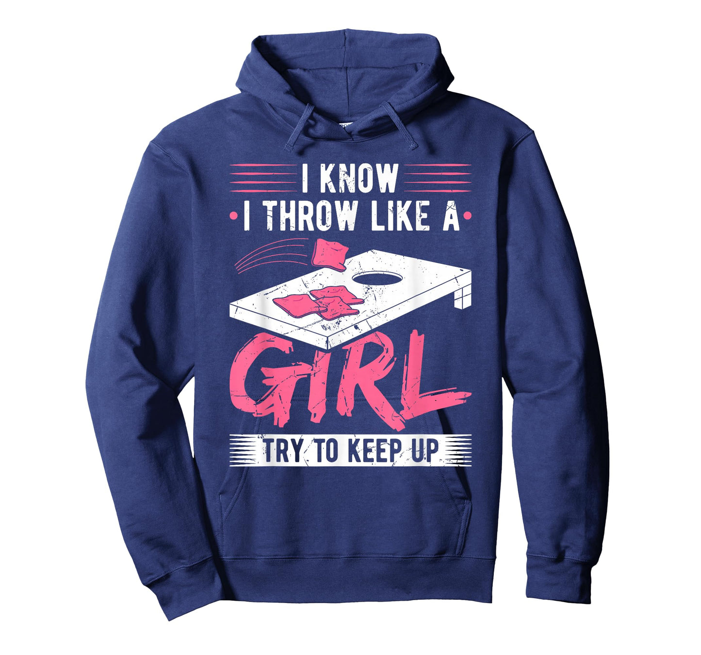 Cornhole Throw Like A Girl Corn Hole Sack Cornhole Game T-Shirt