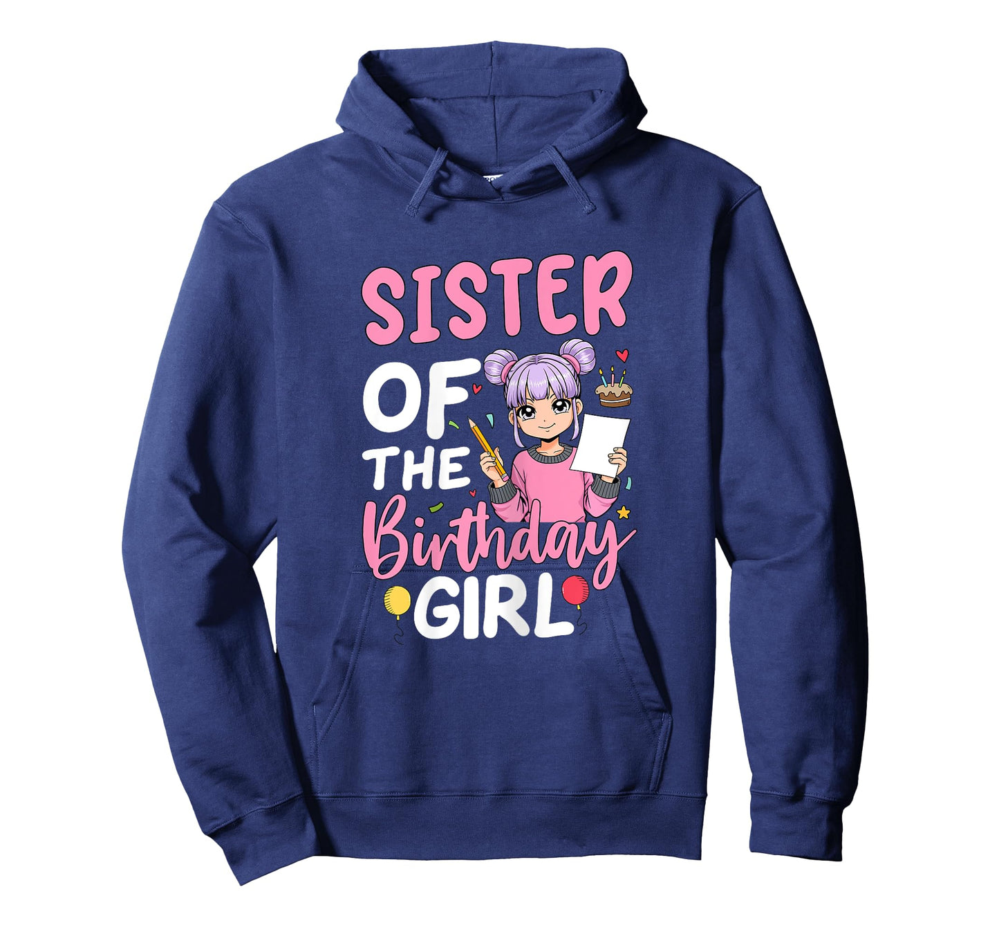 Sister Of The Birthday Girl Anime Sketching Girl Birthday T-Shirt