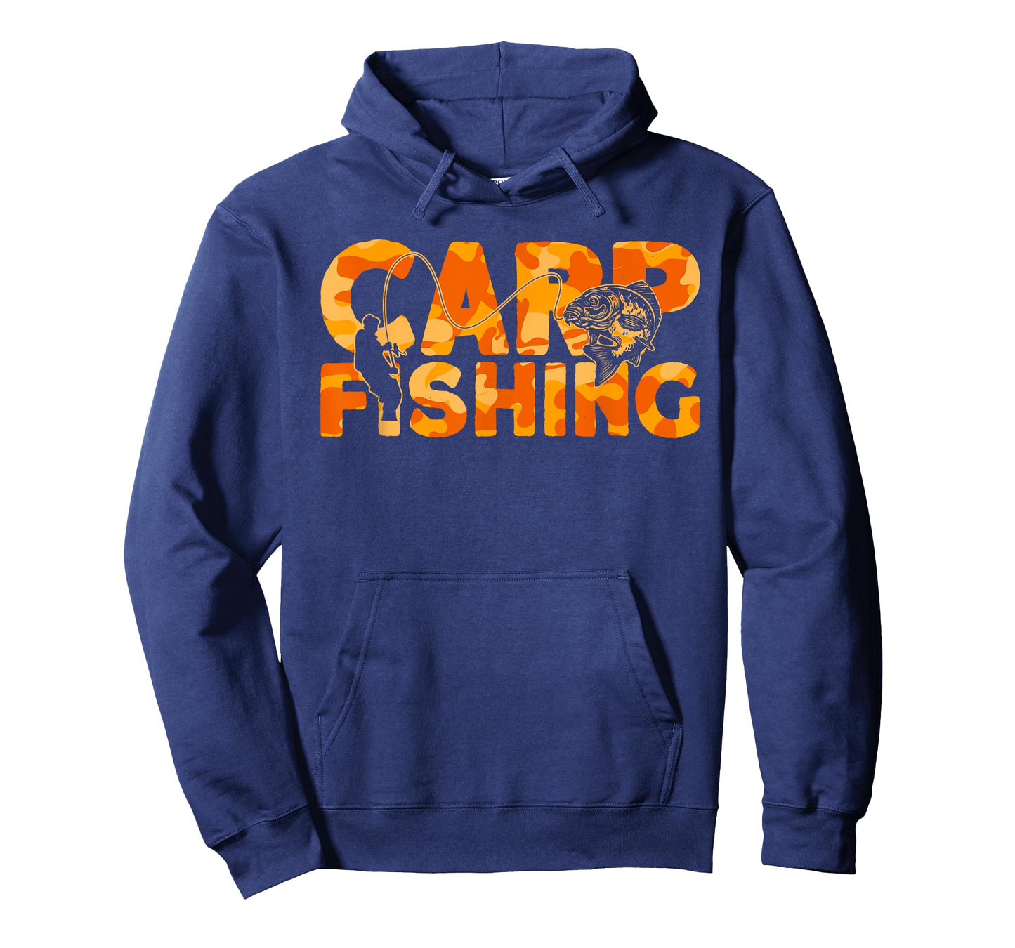 Carp Fisherman Orange Camouflage Carp Fishing T-Shirt