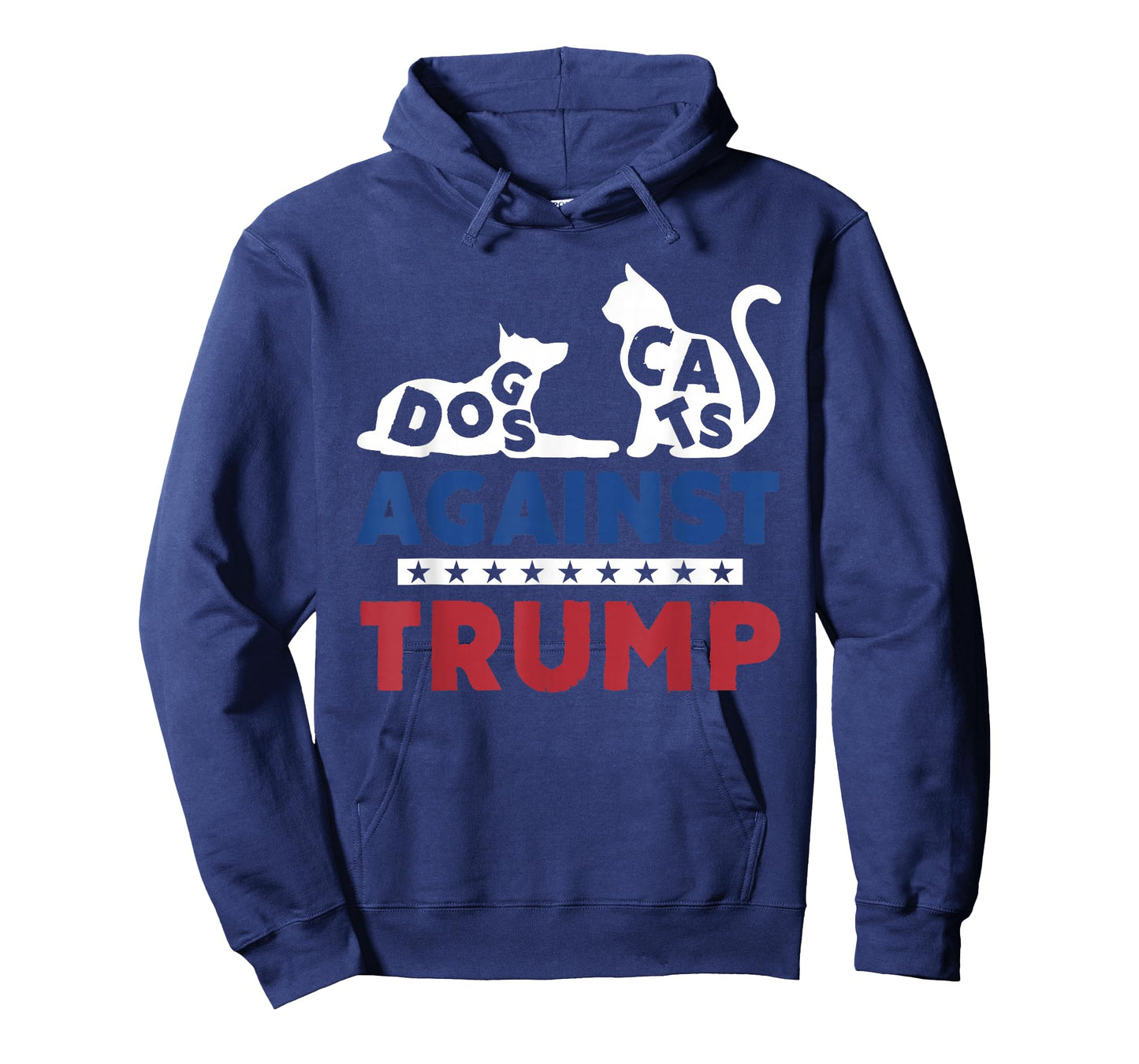 Cats And Dogs Against Trump 2024 Anti Trump USA Flag T-Shirt