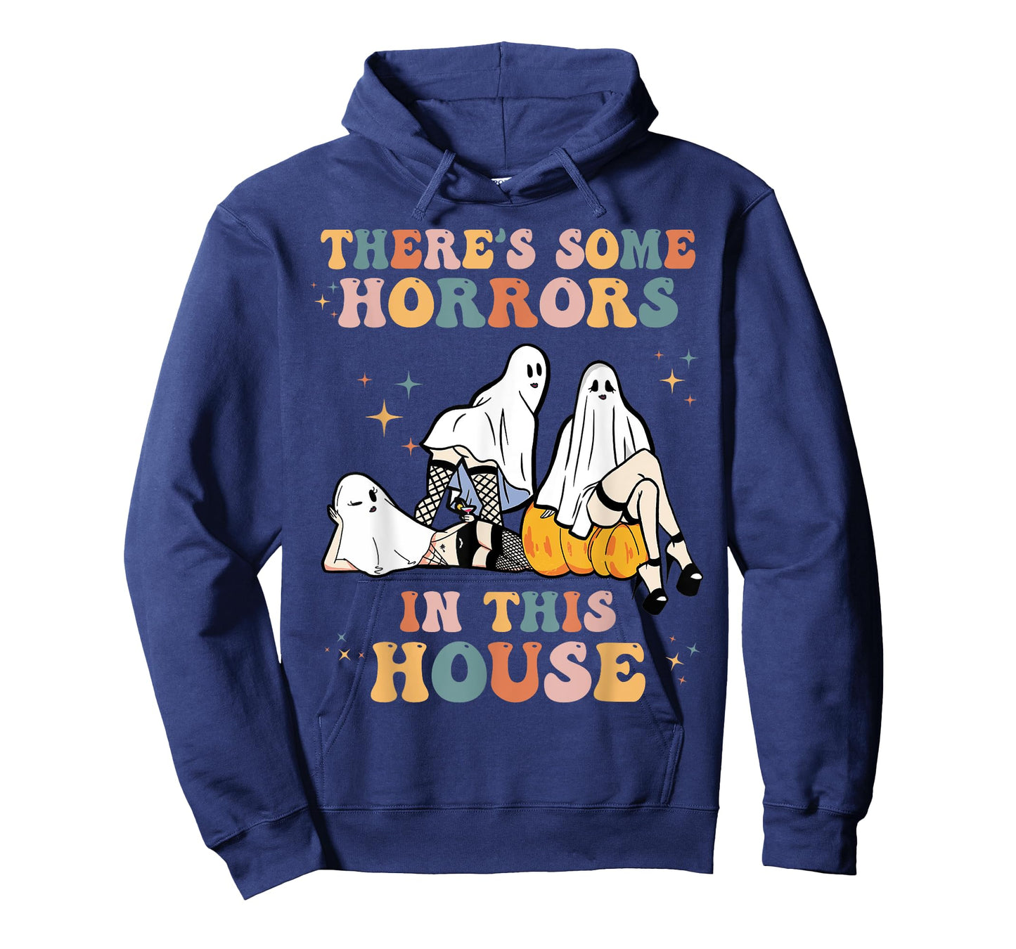 Ghost Pumpkin Halloween There's Some Horrors In This House T-Shirt