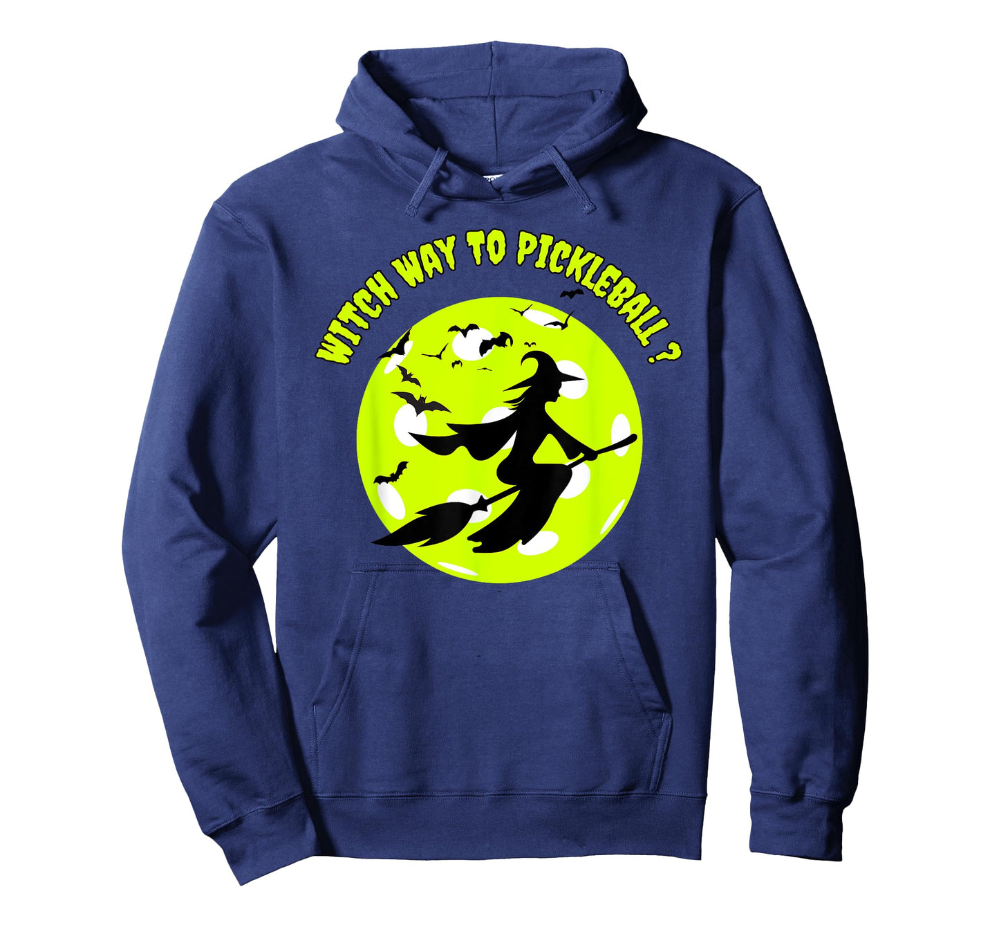 Pickleball Witch on Broom Pickleball Players Halloween Funny T-Shirt