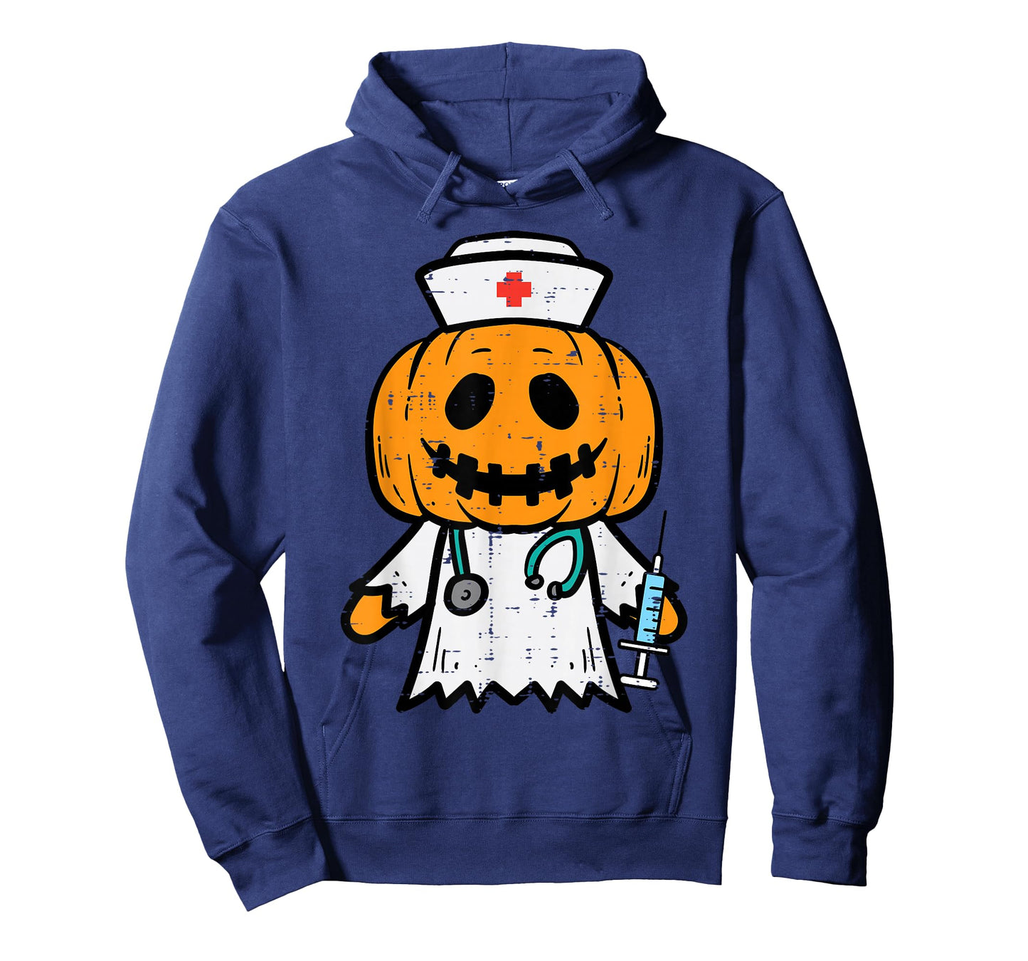 Halloween Pumpkin Nurse Cute ER Nicu Costume Scrub Top Women T-Shirt