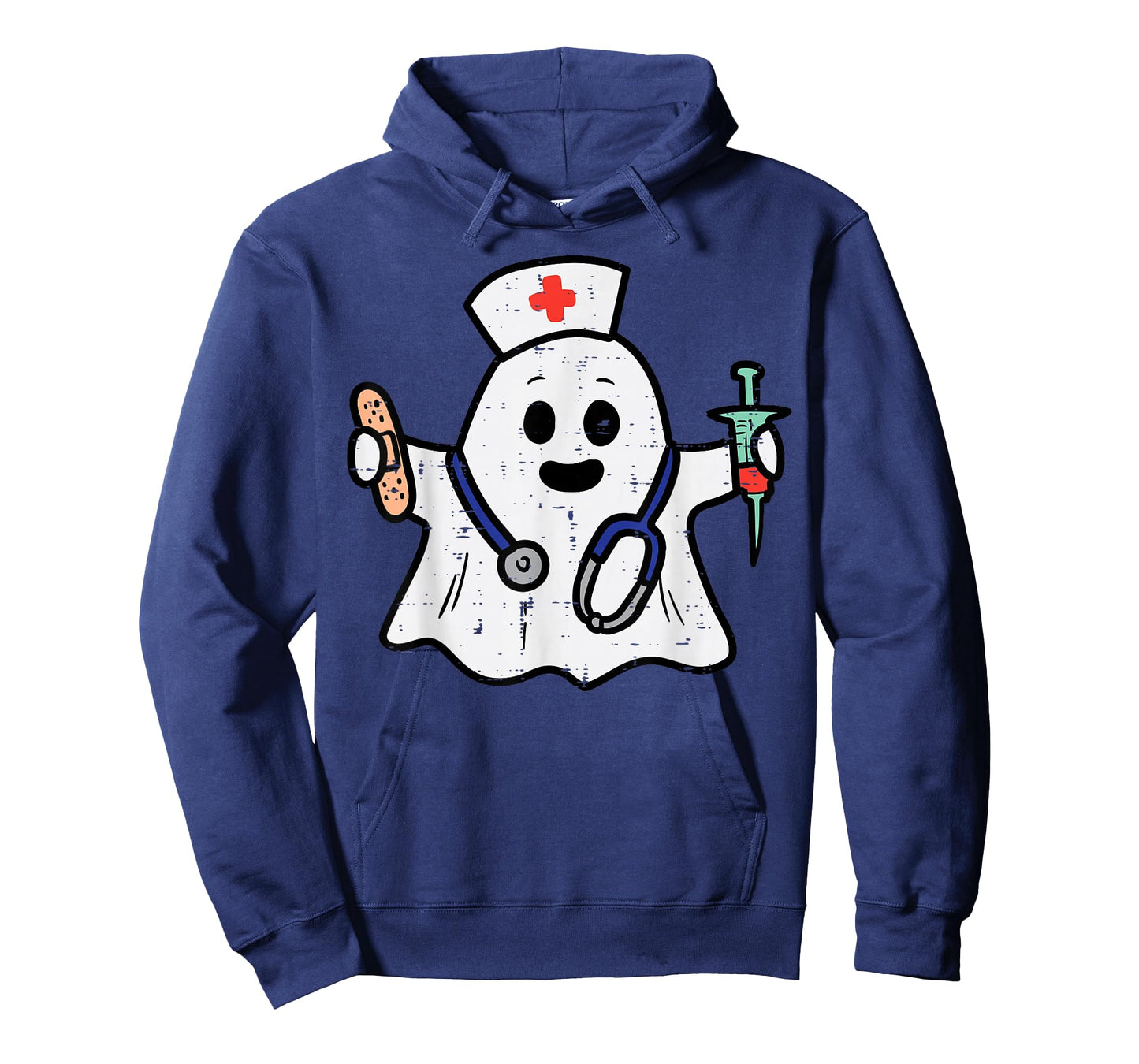 Nurse Ghost Scrub Top Halloween Costume For Nurses Women RN T-Shirt