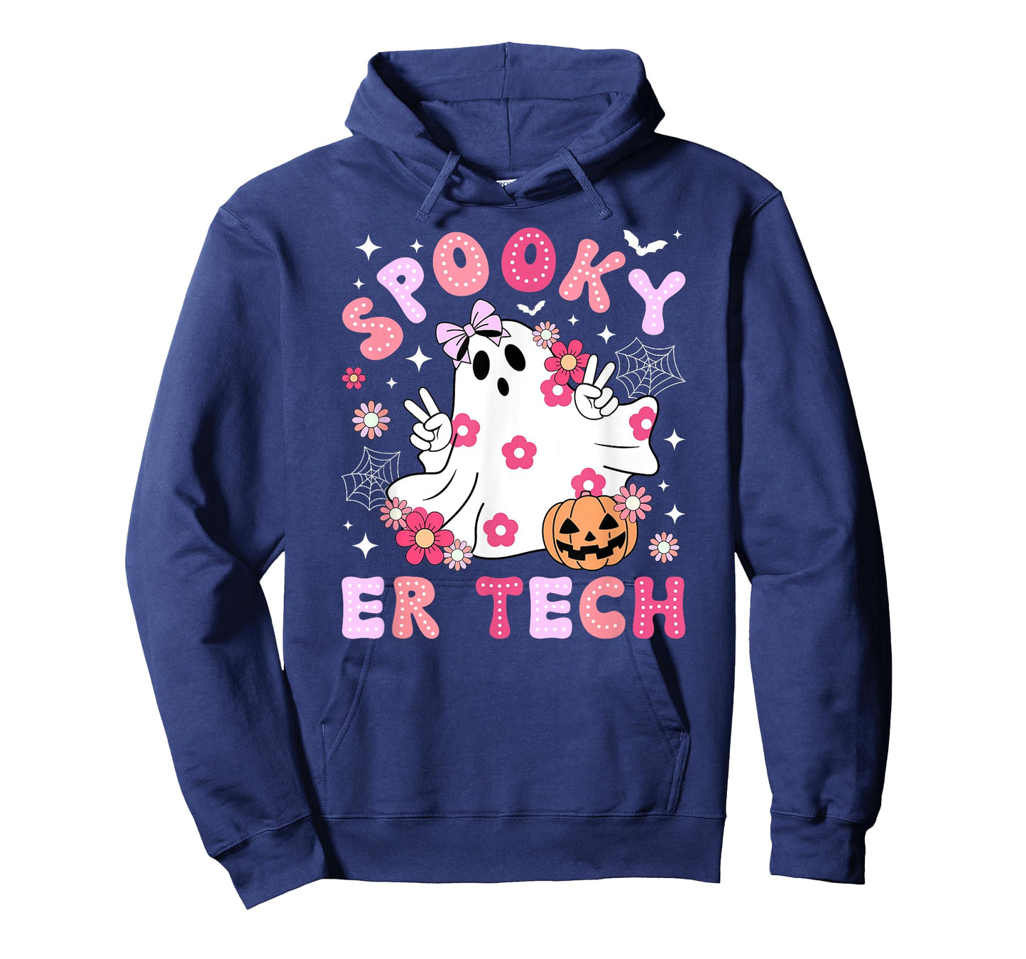 Spooky ER Tech Halloween Emergency Room Tech Groovy T-Shirt