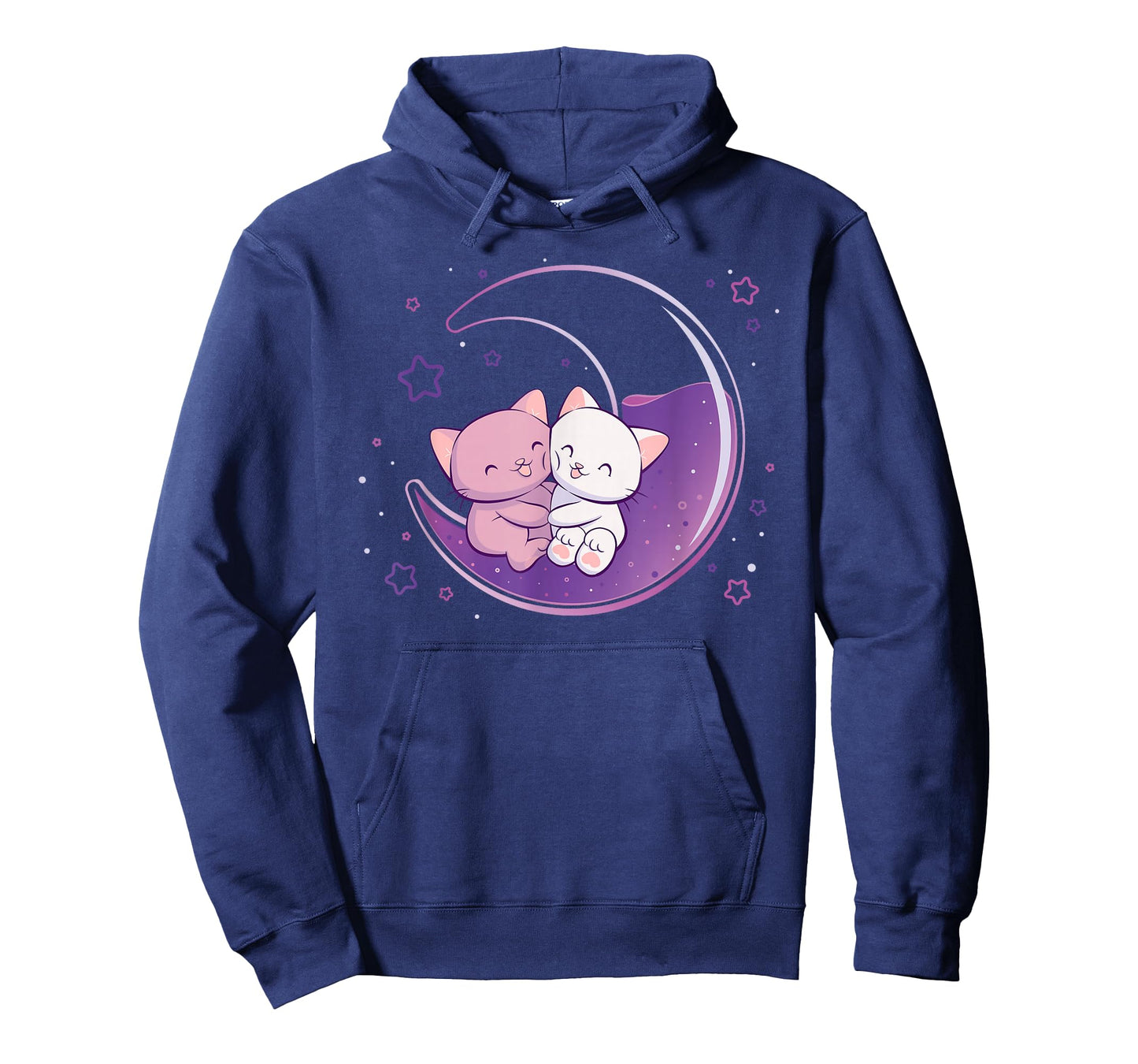 Cute Cats on Purple Moon Kawaii Anime T-Shirt