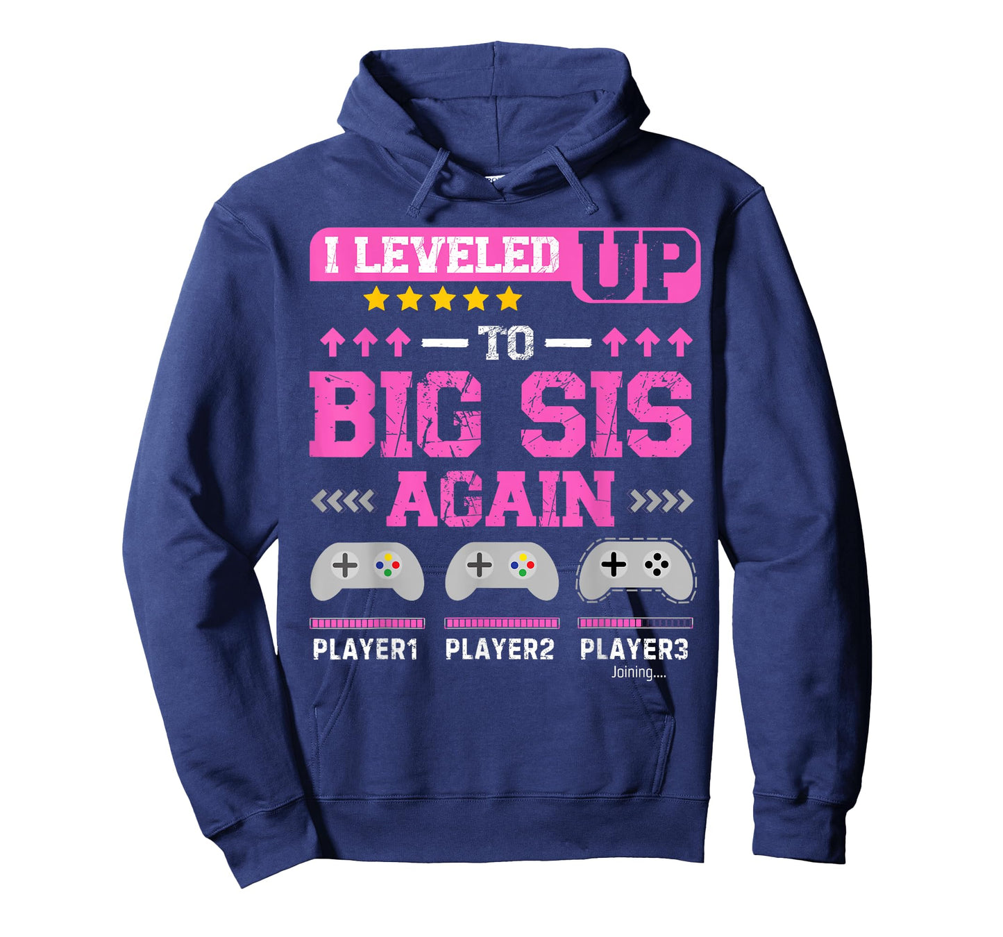 I Leveled Up to Big Sis Again Gamer Funny Sister Gamer T-Shirt