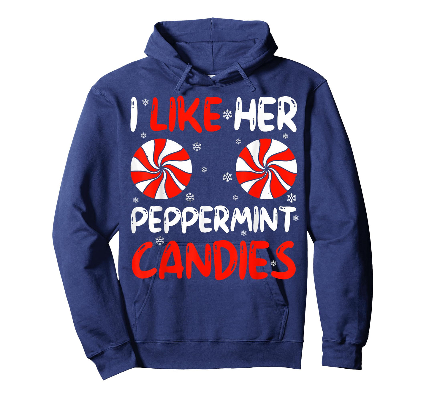 I Like Her Peppermint Candies Couple Matching Christmas T-Shirt