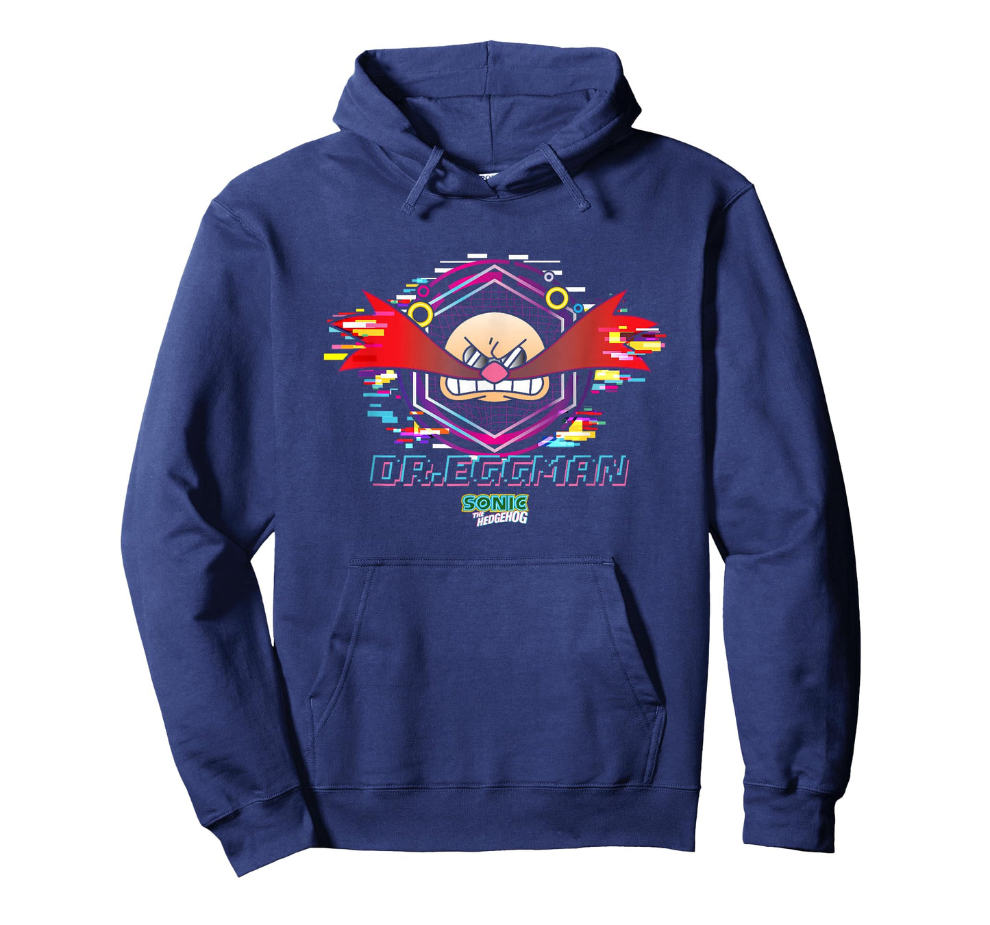 Sonic The Hedgehog Dr. Eggman Glitched Out Face Logo T-Shirt