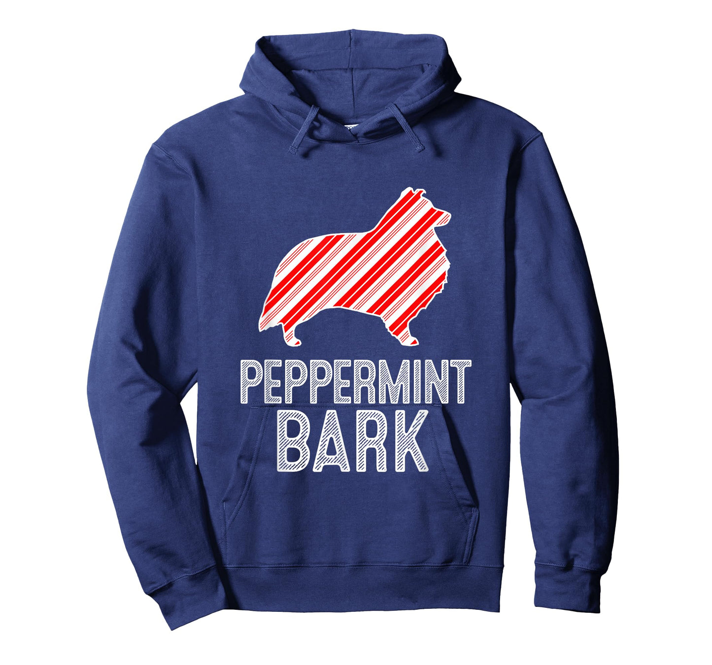 Sheltie Shetland Sheepdog Peppermint Bark Christmas Dog T-Shirt