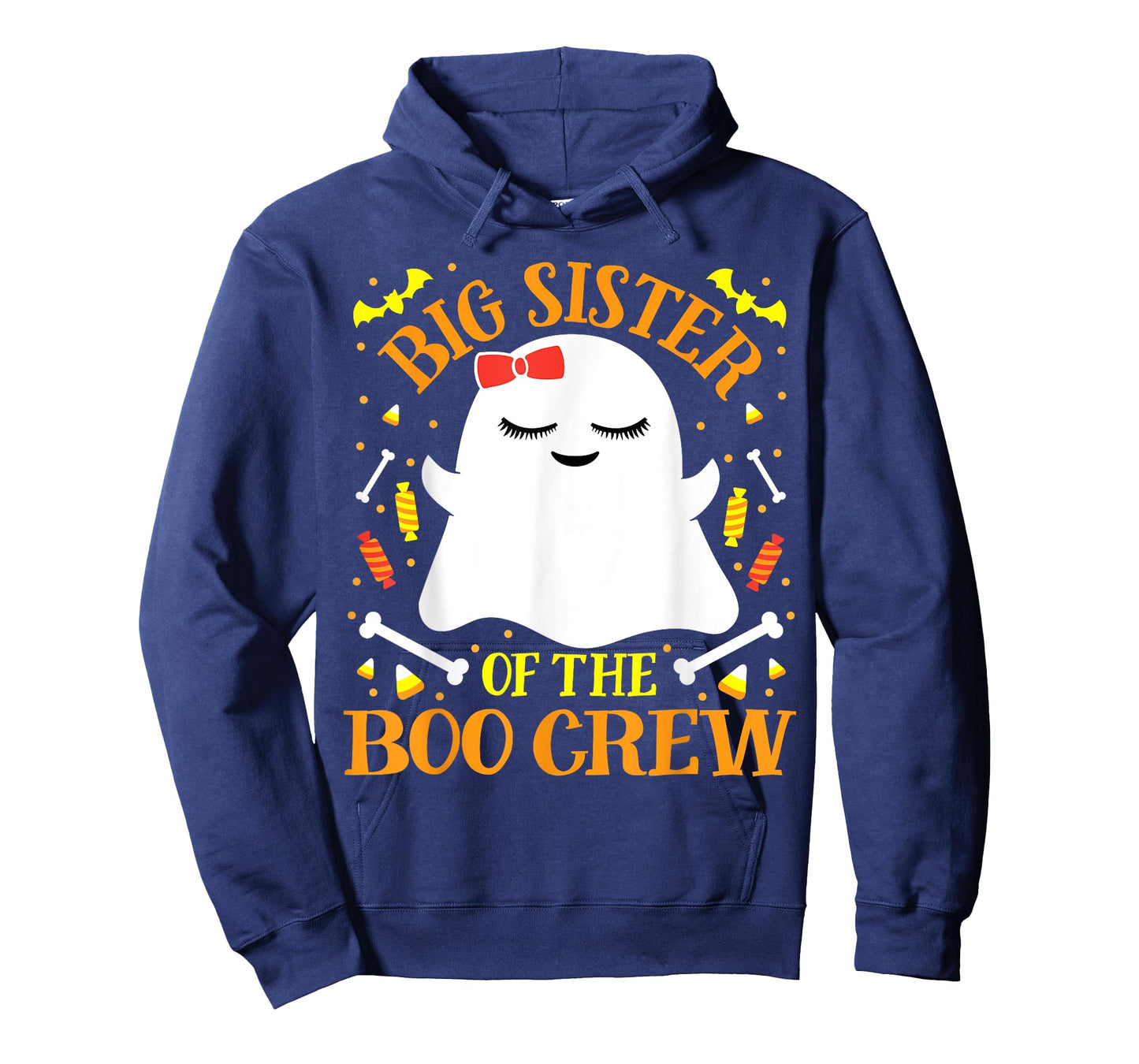 Big Sister Boo Crew Ghost Matching Family Girls Halloween T-Shirt