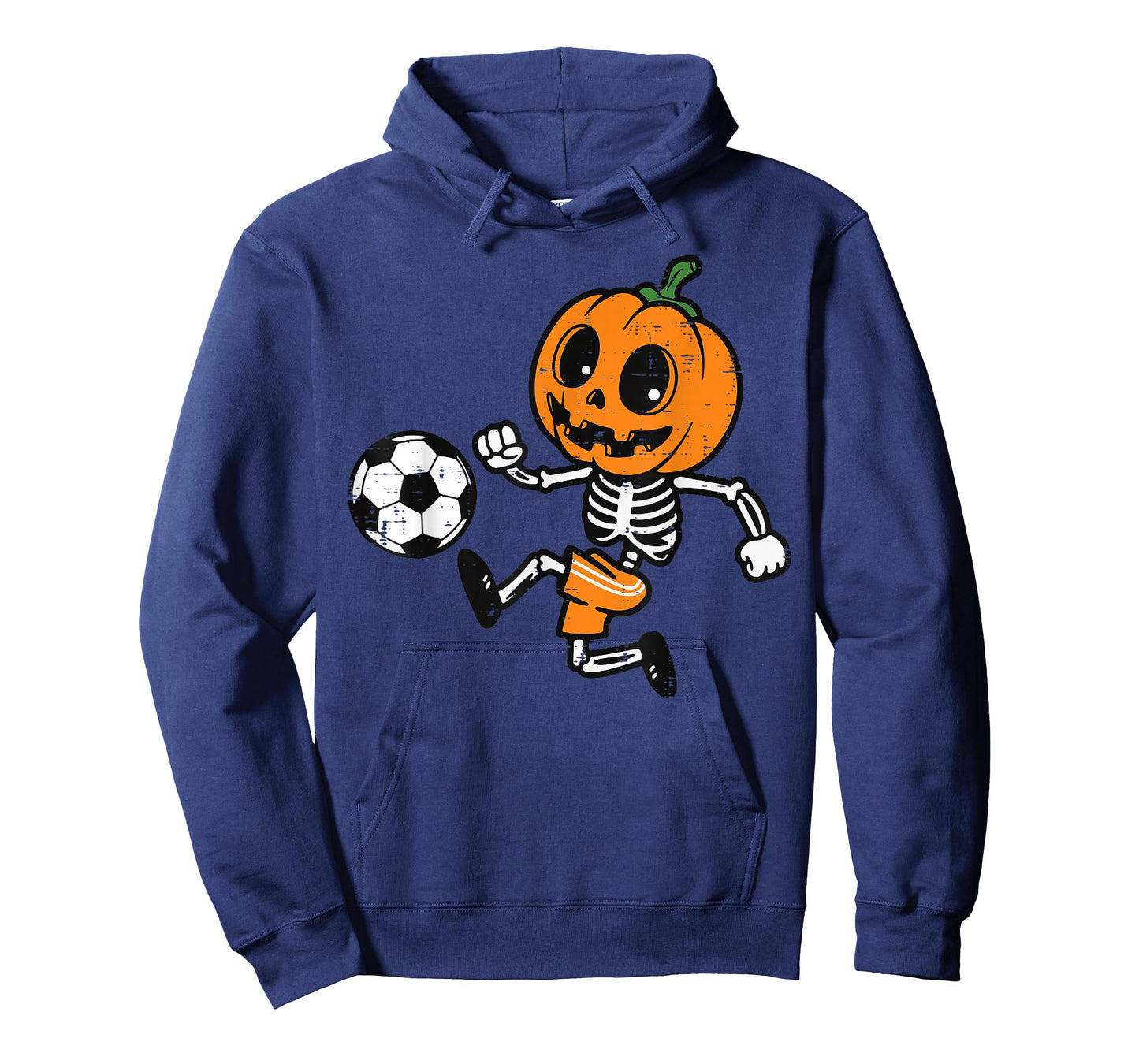 Halloween Pumpkin Skeleton Soccer Football Costume Boys Kids T-Shirt