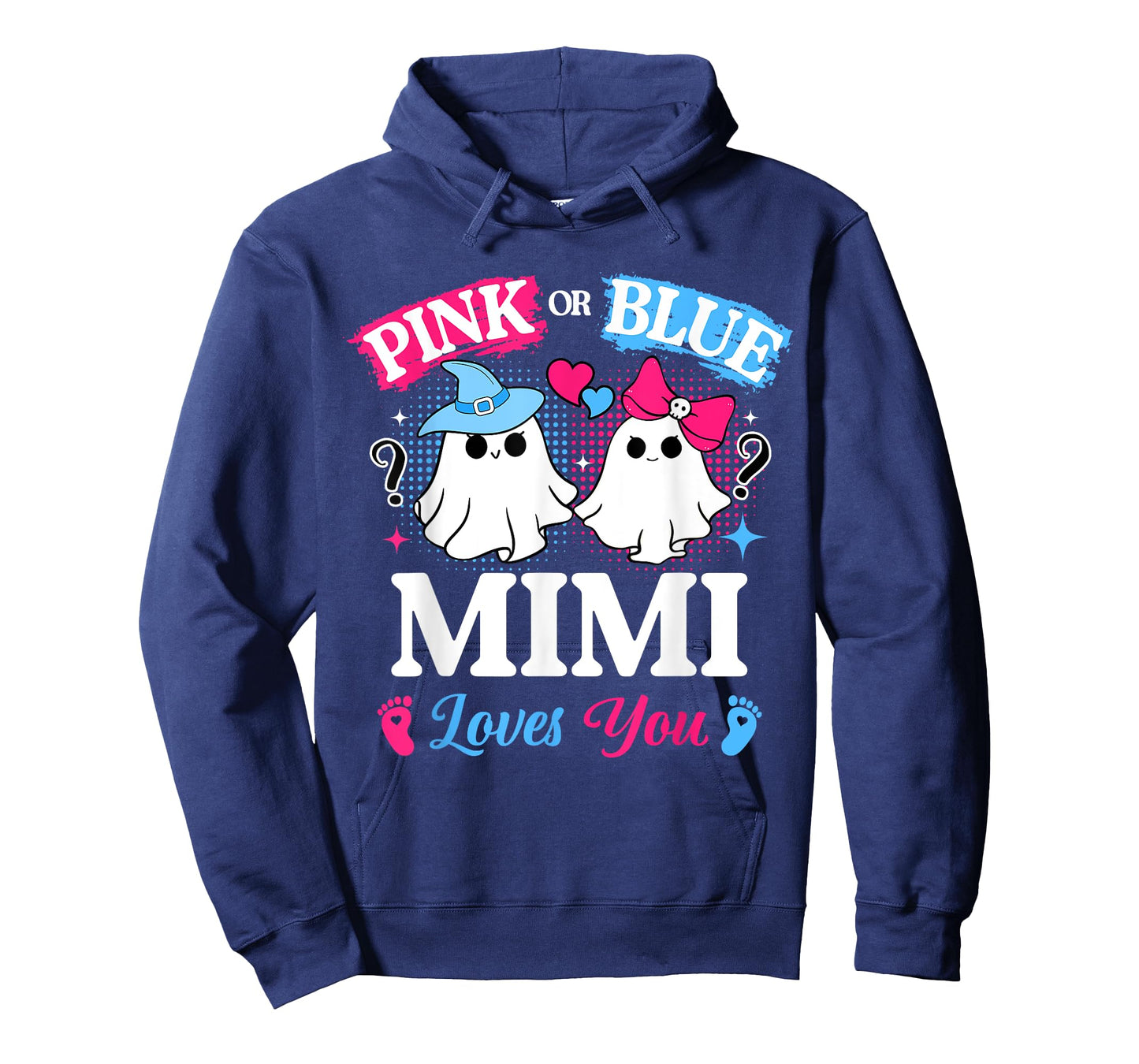 Pink or Blue Mimi Loves You Gender Reveal Halloween T-Shirt