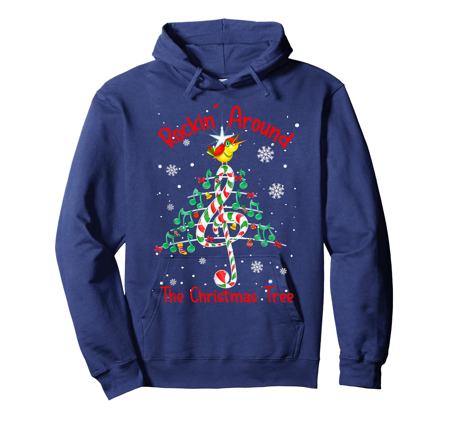Rockin' Around The Christmas Tree Music Note Music Teacher Men Women T-Shirt