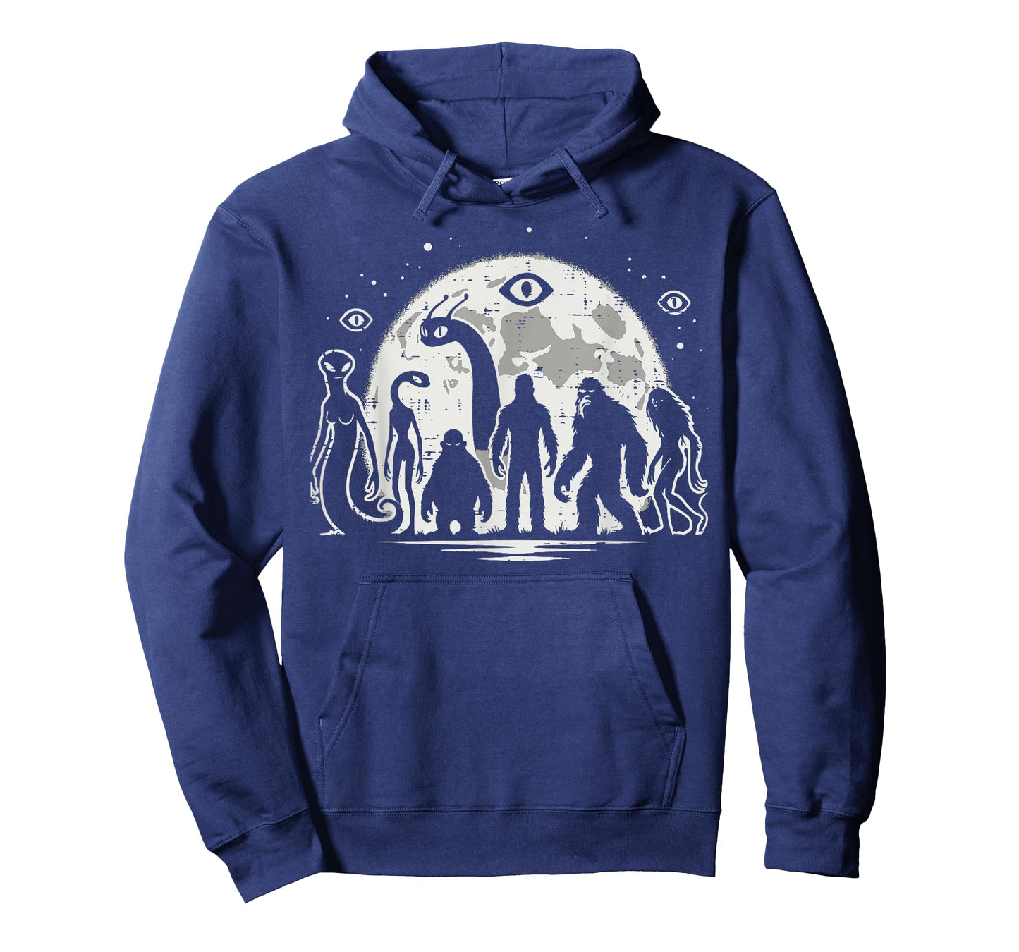 Cryptids Bigfoot Loch Ness Alien Sasquatch Mothman Men Women T-Shirt