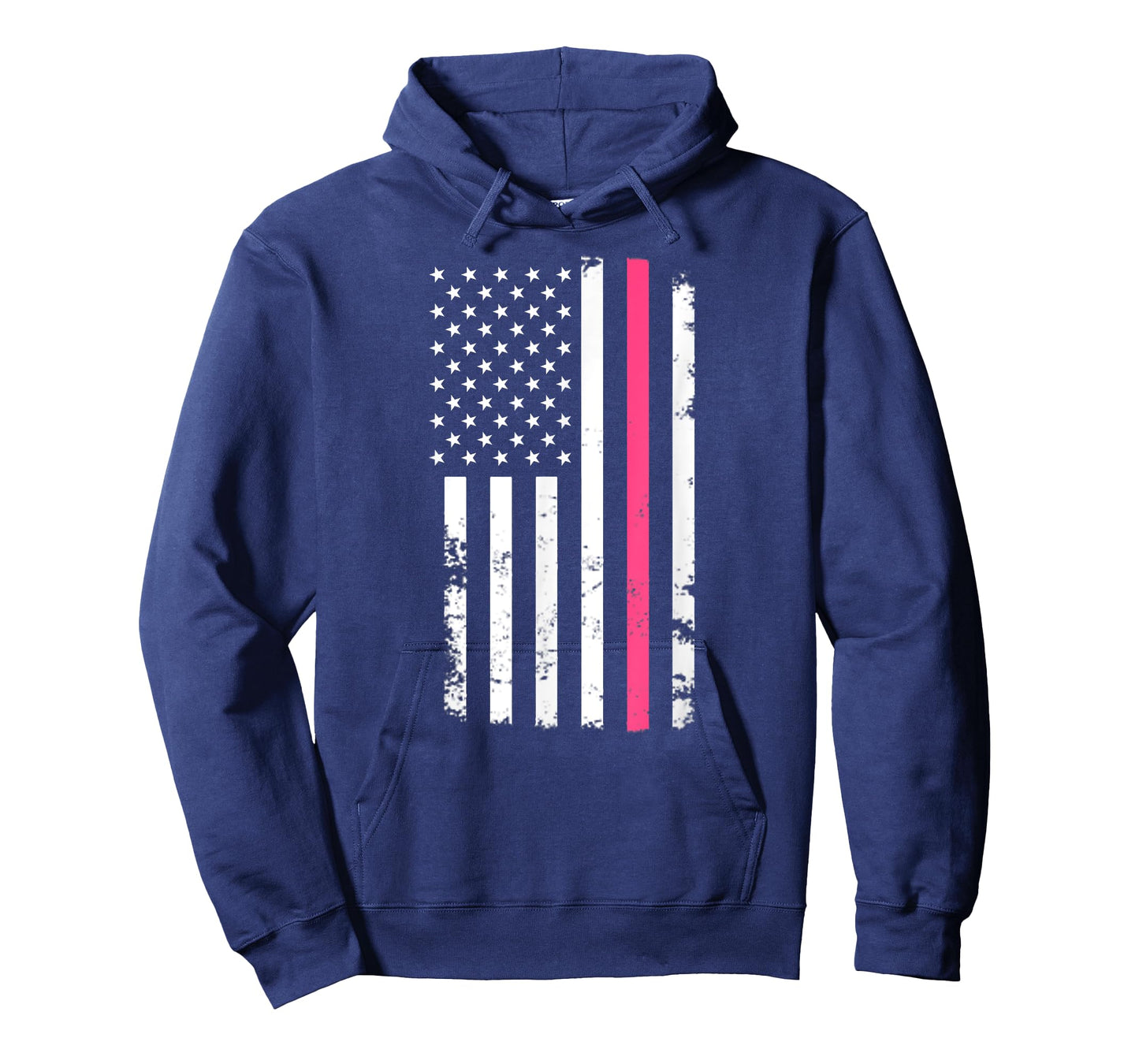 American Flag Pink Line For Breast Cancer T-Shirt T-Shirt