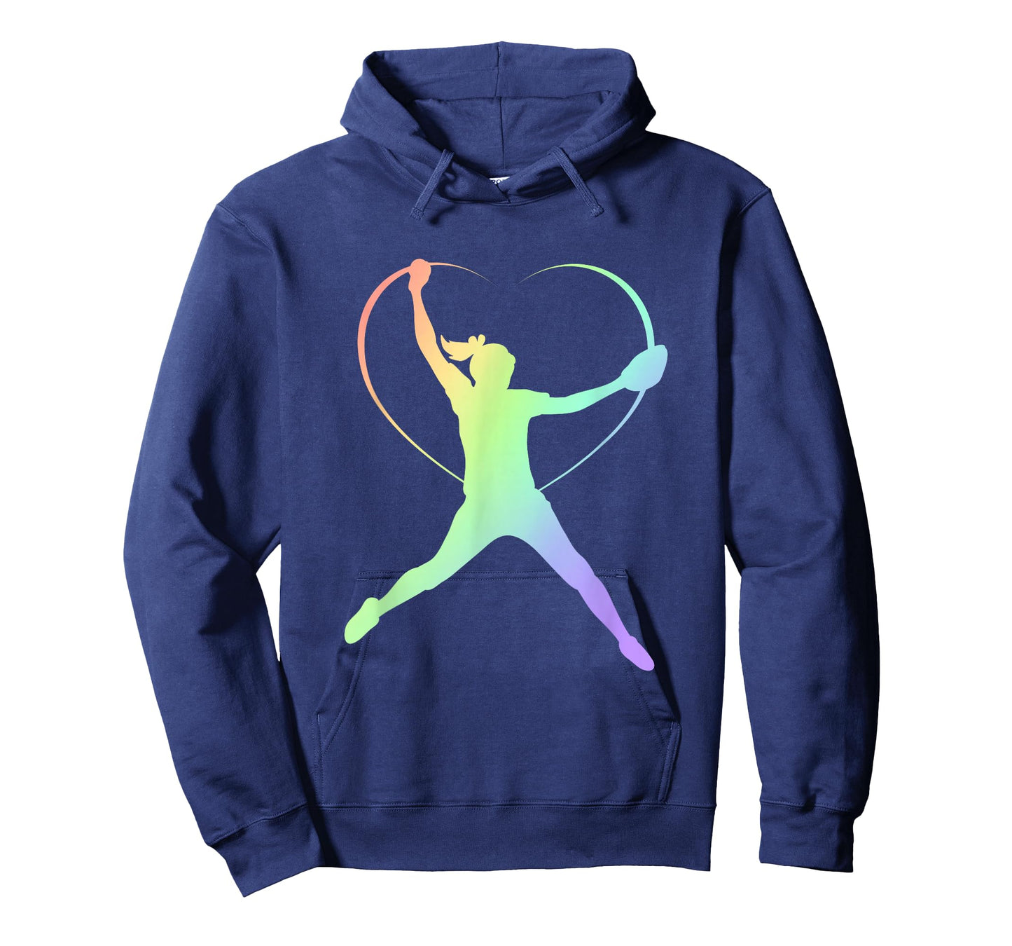 Soft Rainbow Softball Gifts For Teen Girls Pitcher Patterned T-Shirt