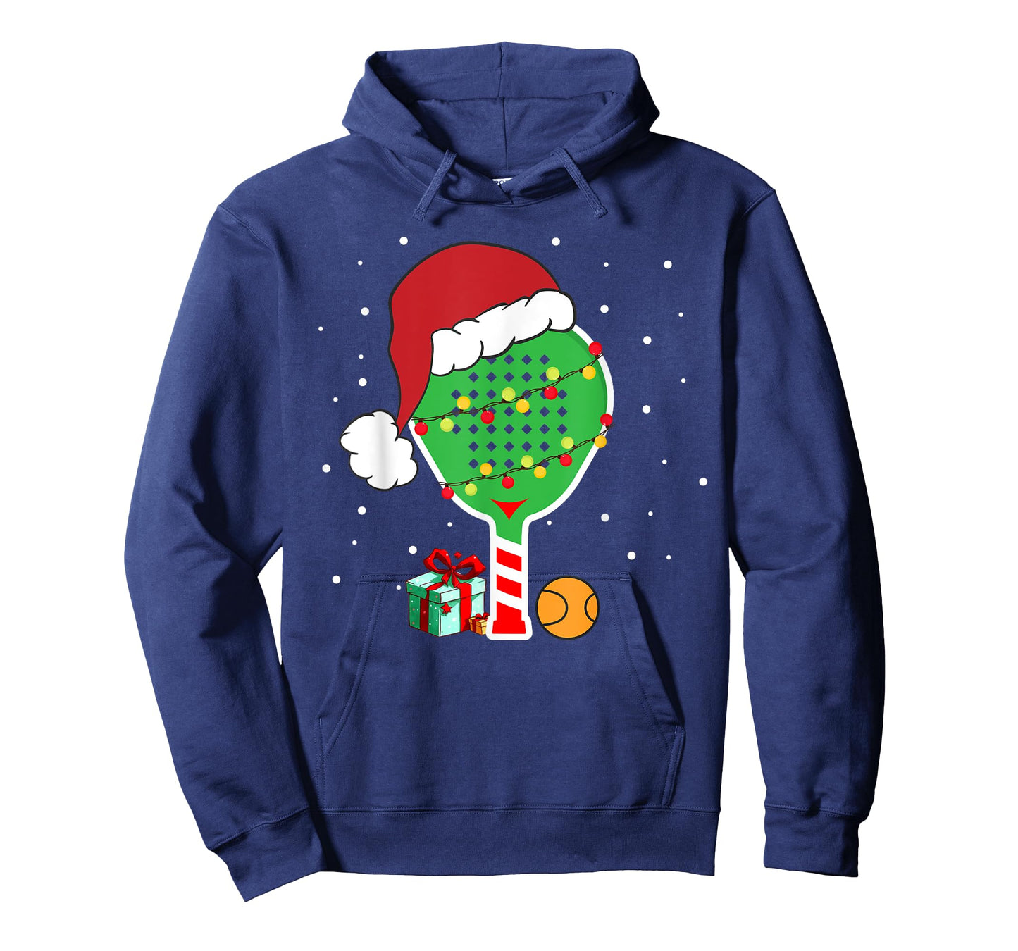 Padel Paddle Tennis Racquet Ball Christmas Santa Hat Funny T-Shirt