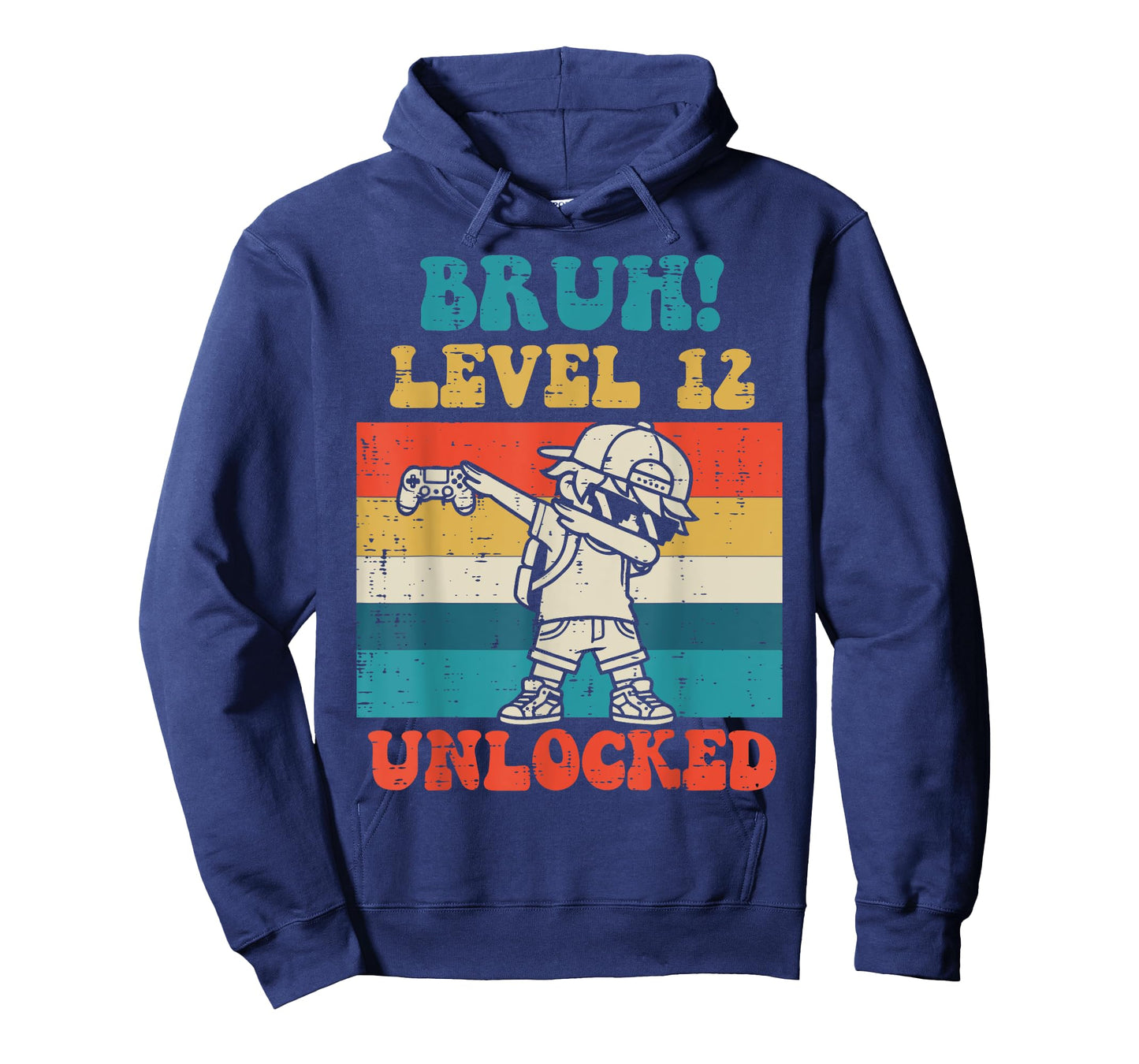 Bruh Level 12 Unlocked Gamer Dab Retro 12th Birthday Boys T-Shirt