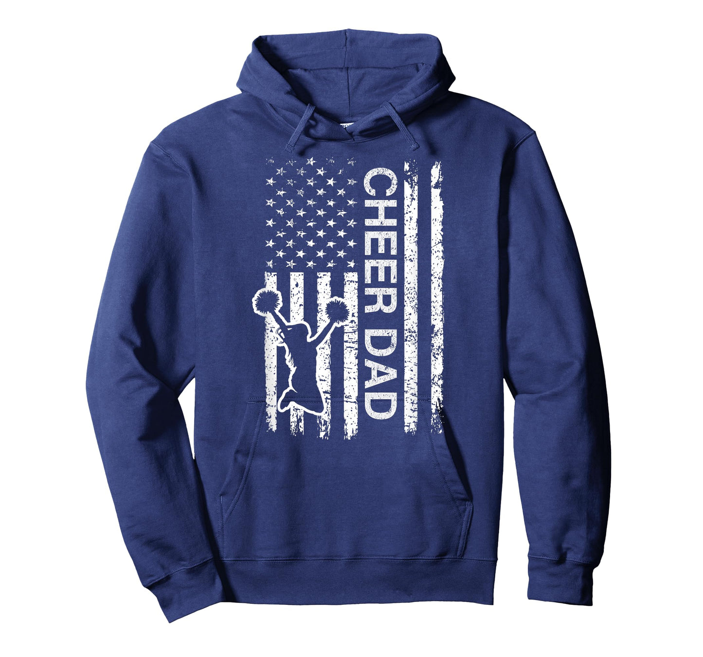 Cheer Dad Flag Royal Blue Cheerleading T-Shirt