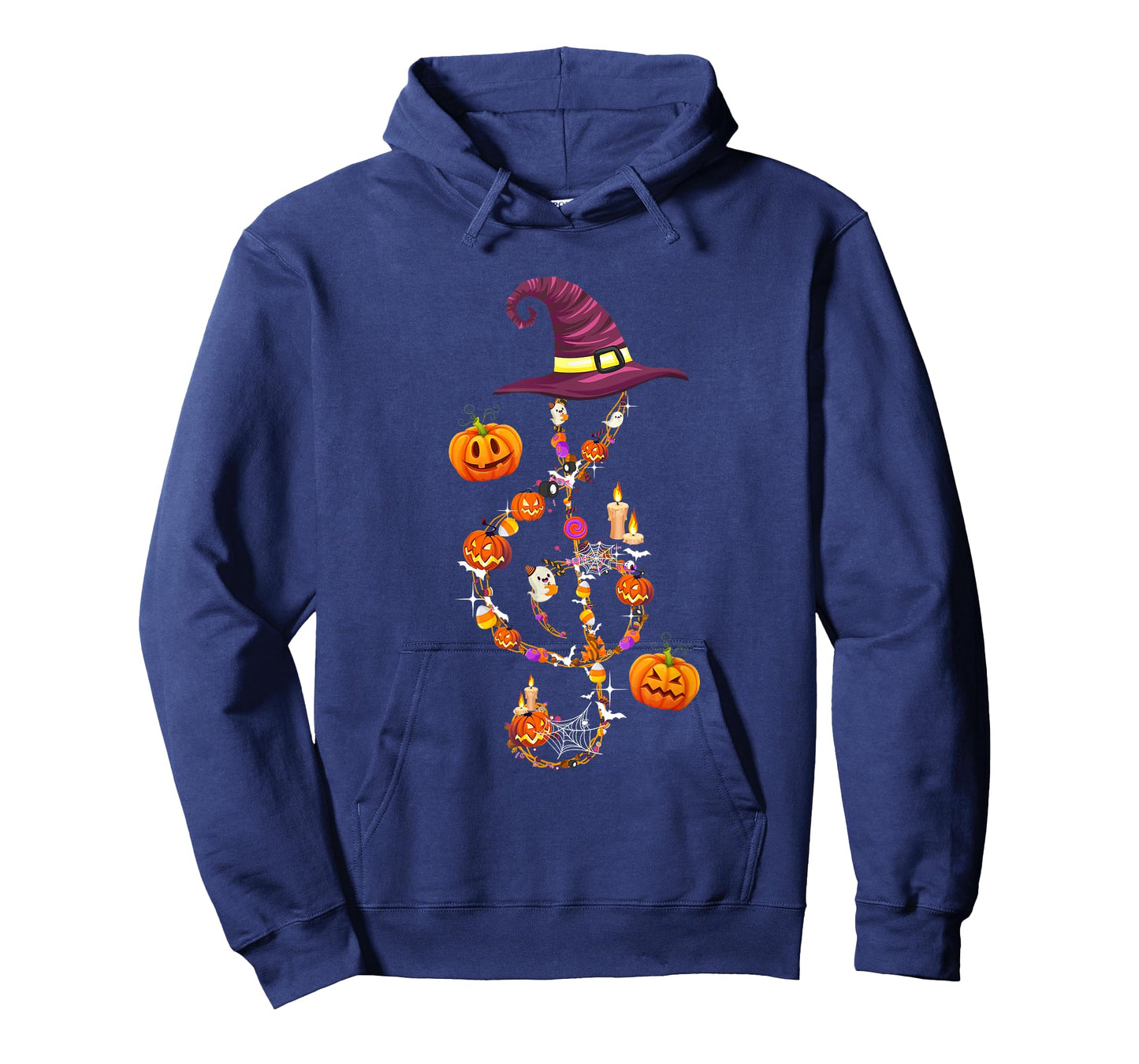 Music Note Symbol Halloween Clef Musical Teacher Music Lover T-Shirt for Men Women Kids