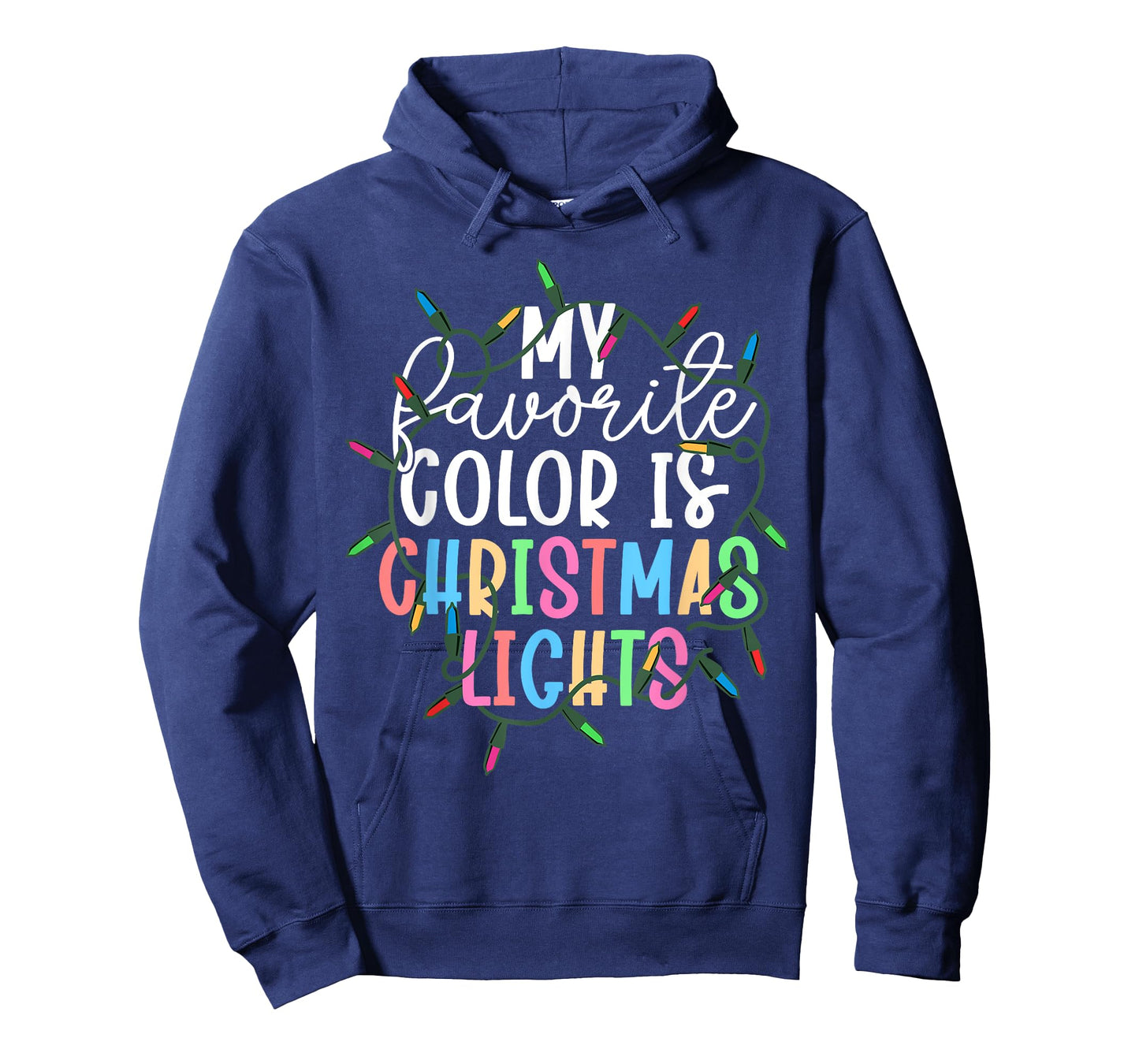 My Favorite Color Is Christmas Lights Xmas Obsessed Dad T-Shirt