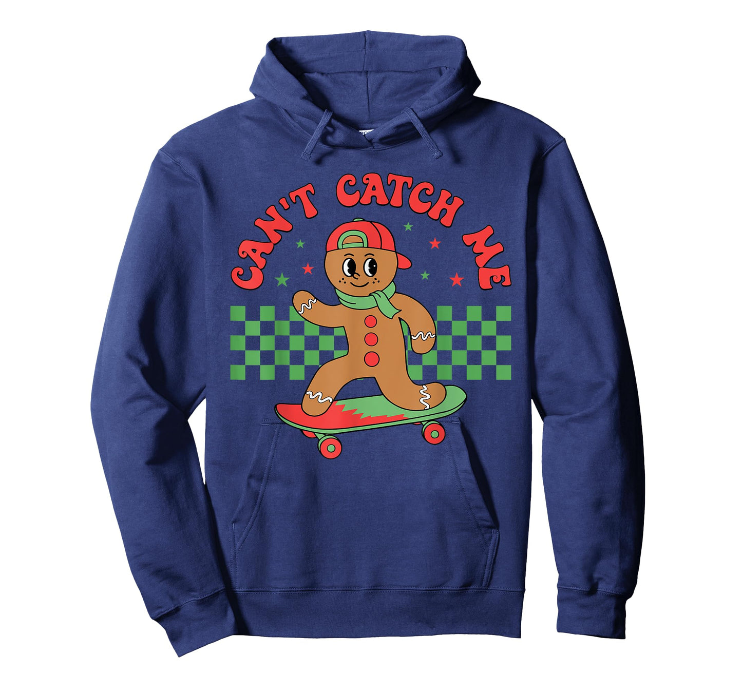 Can't Catch Me Retro Christmas Gingerbread Boy Xmas Kids T-Shirt
