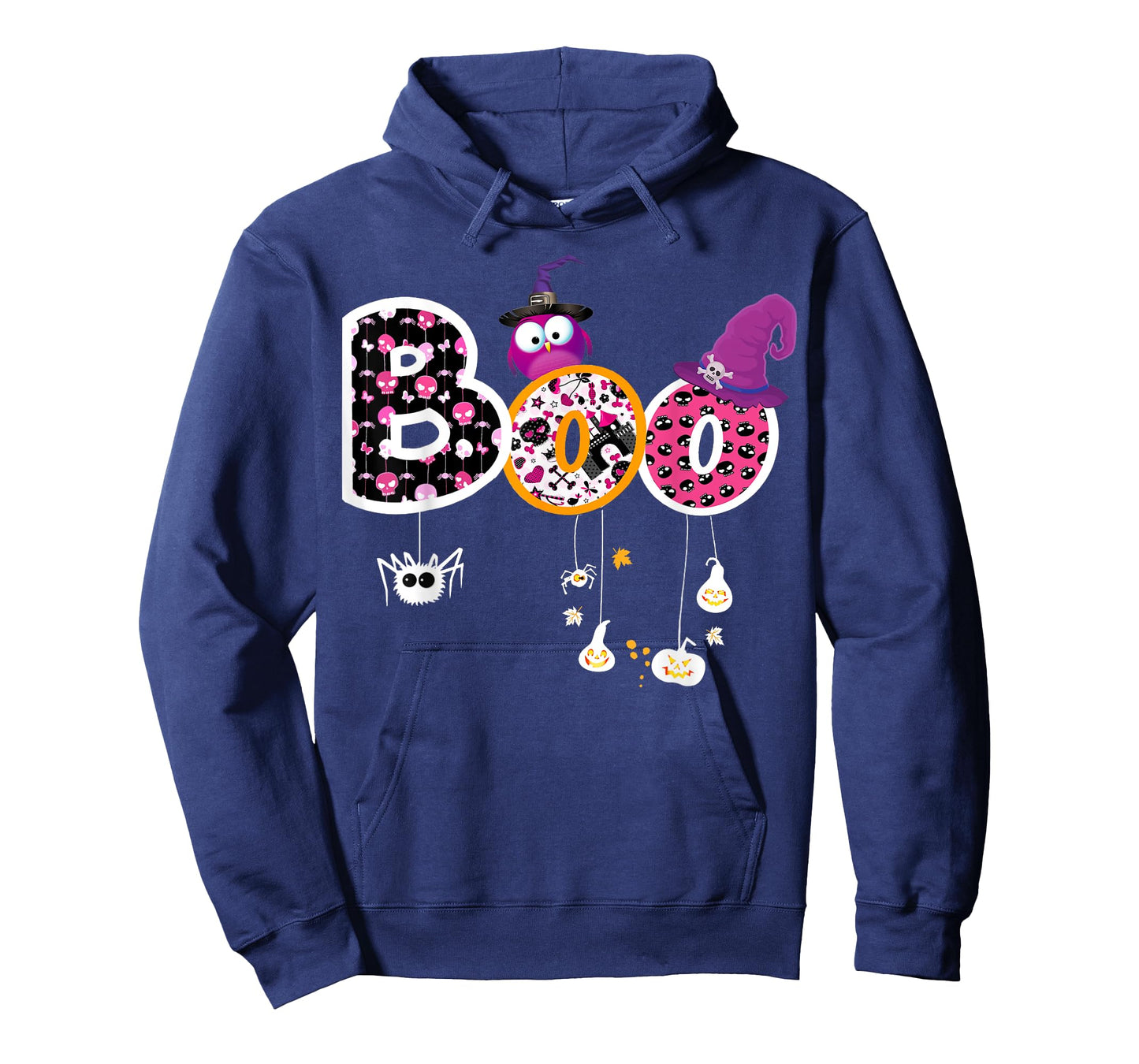 Boo Halloween Costume Spiders, Ghosts, Pumkin & Witch Hat T-Shirt