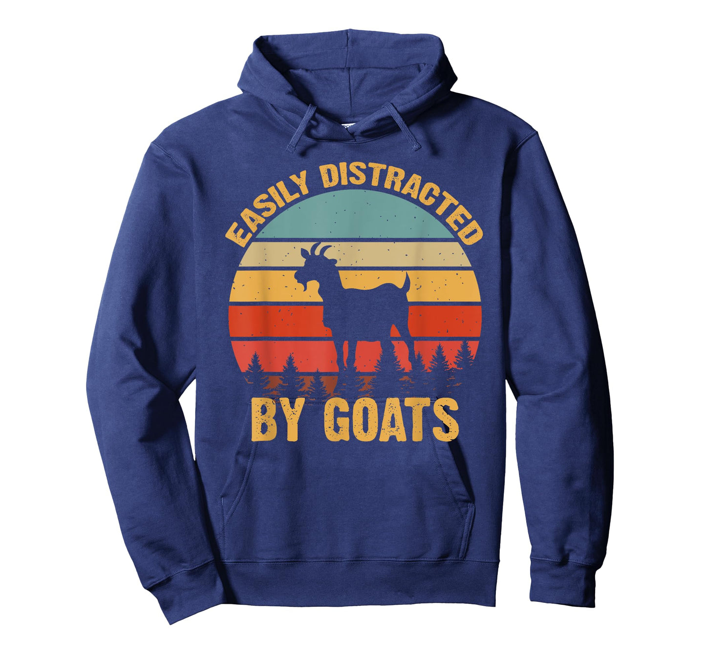 Retro Vintage Easily Distracted By Goats Funny Goat Lover T-Shirt