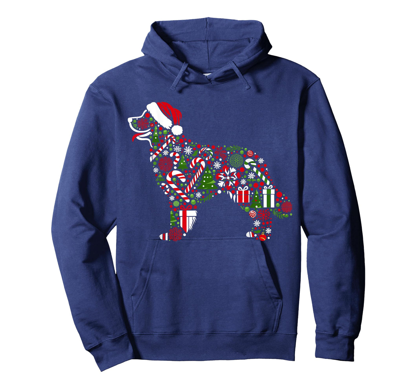 Christmas Tree Candy Golden Retriever Santa Christmas Kids T-Shirt