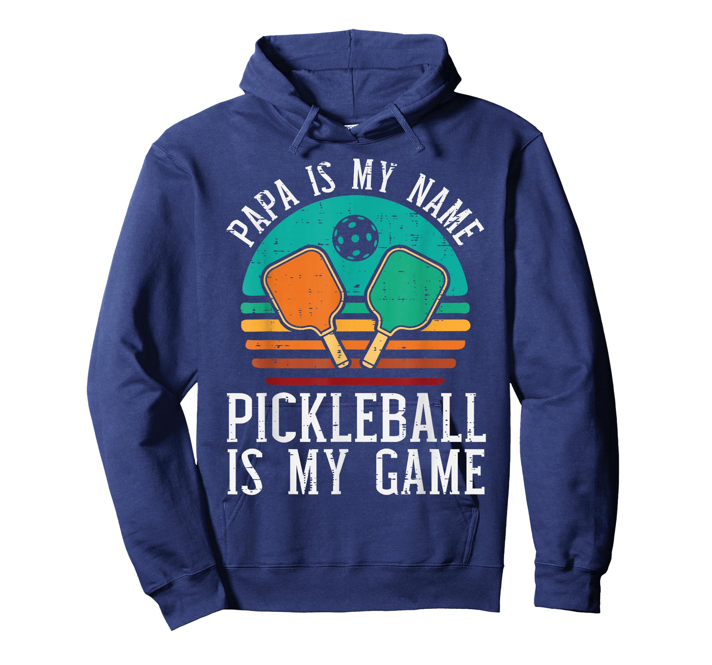 Papa My Name Pickleball My Game Pickle Ball Dad Grandpa Men T-Shirt