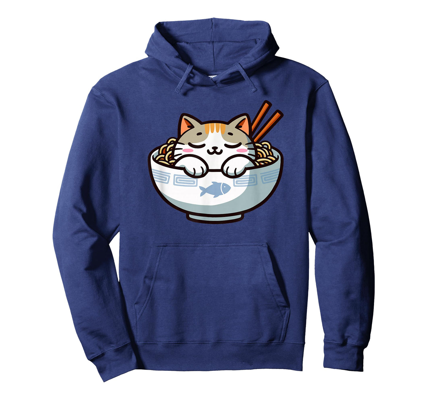 Cute Anime Merch Cat Design Japanese Ramen Noodle Clothes- T-Shirt