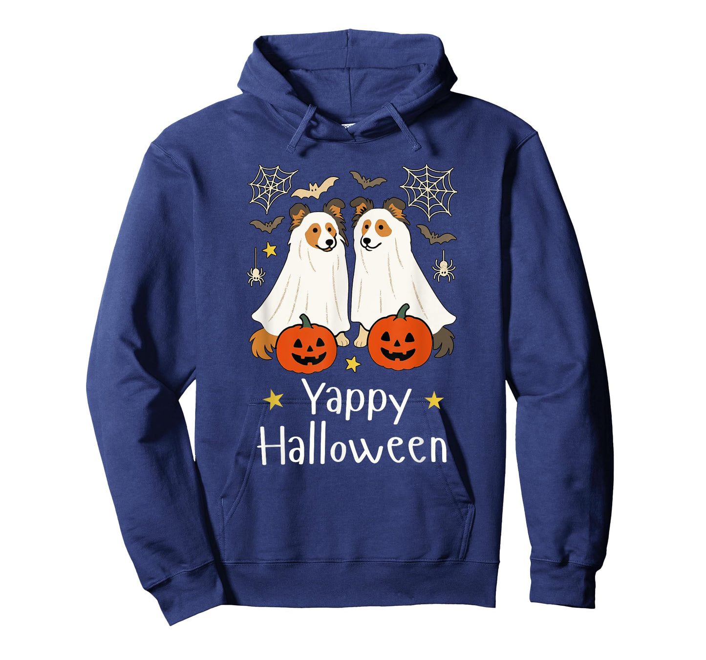 Cute Sheltie Ghosts Spooky Season Yappy Sheltie Halloween T-Shirt