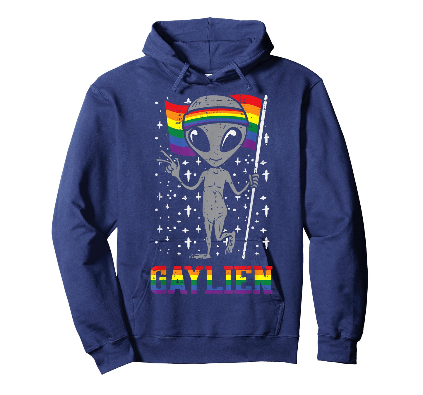 Gaylien Rainbow Flag Gay Alien Funny ET Space LGBTQ Pride T-Shirt