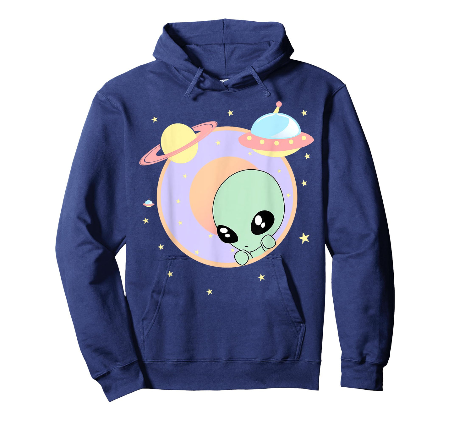 Chibi Alien Kawaii Pastel Cute Green Man Tee Space UFO T-Shirt
