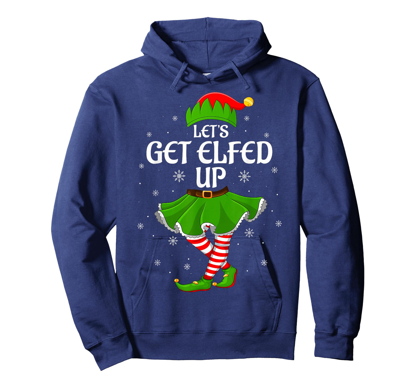 Let's Get Elfed Up Christmas Family Elf Squad Girls Women T-Shirt