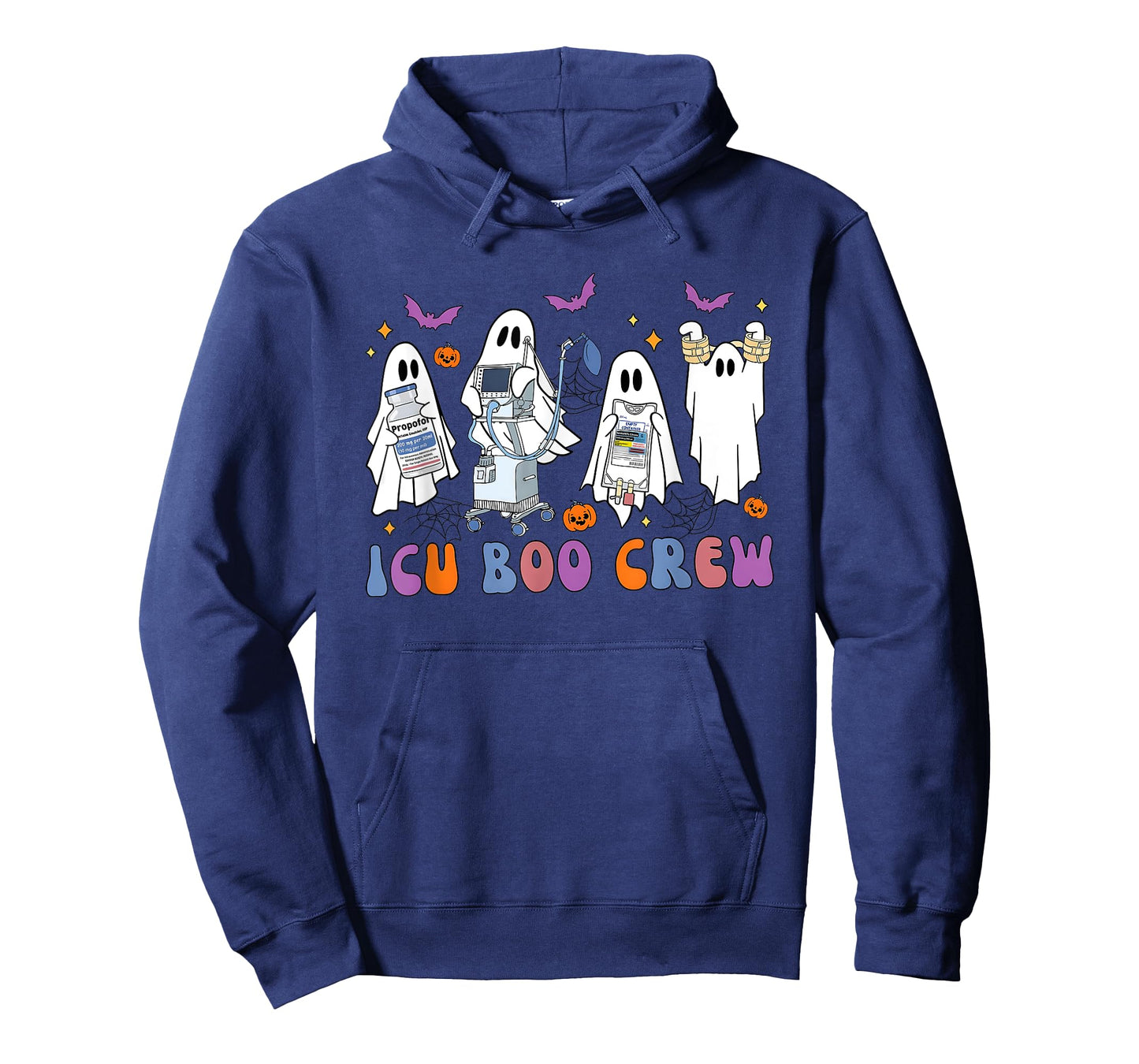 Halloween Icu Nurse Retro Icu Boo Crew Boo Ghosts Cropped T-Shirt