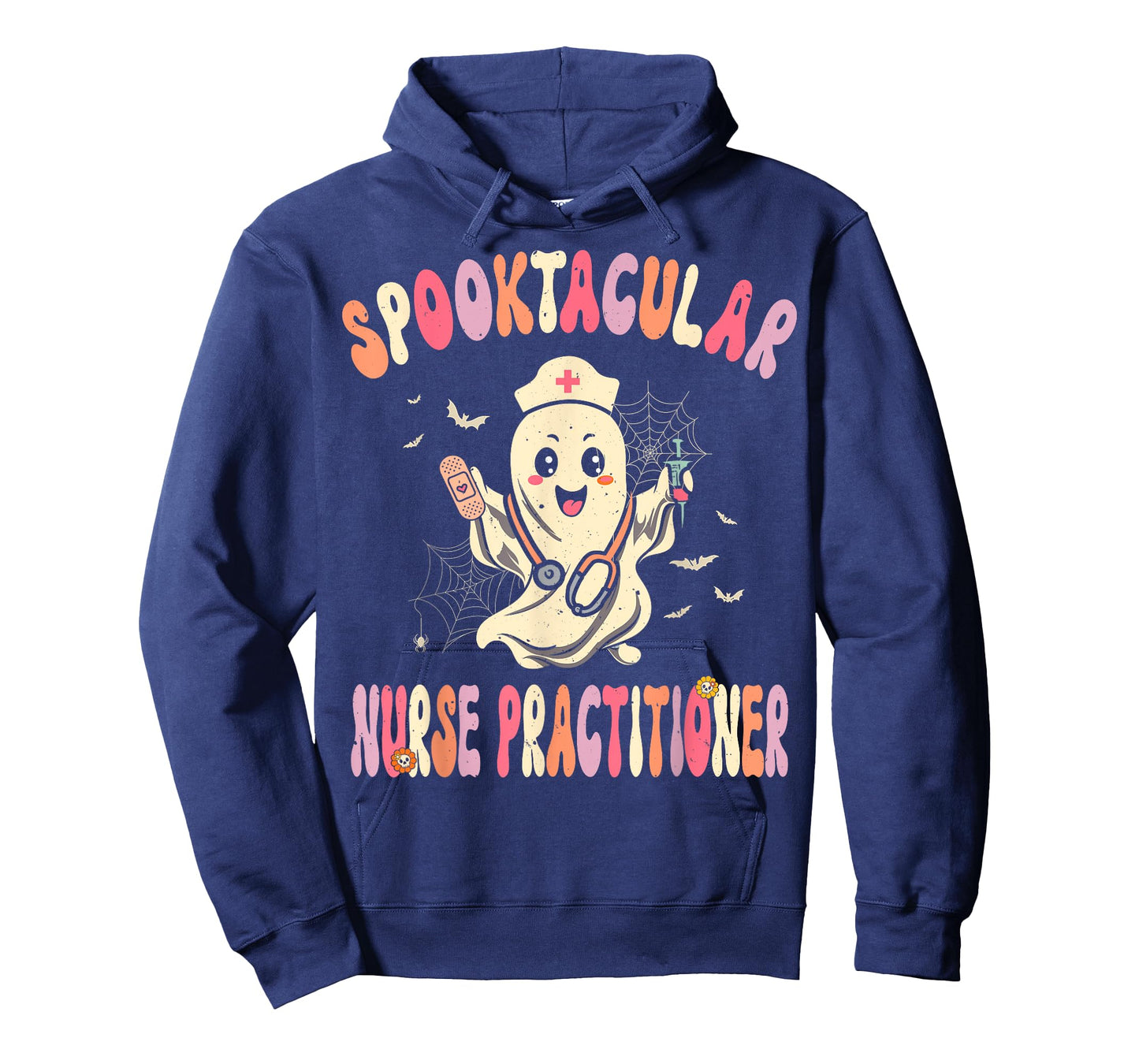 Spooktacular Nurse Practitioner Retro Halloween Ghost Nurse T-Shirt