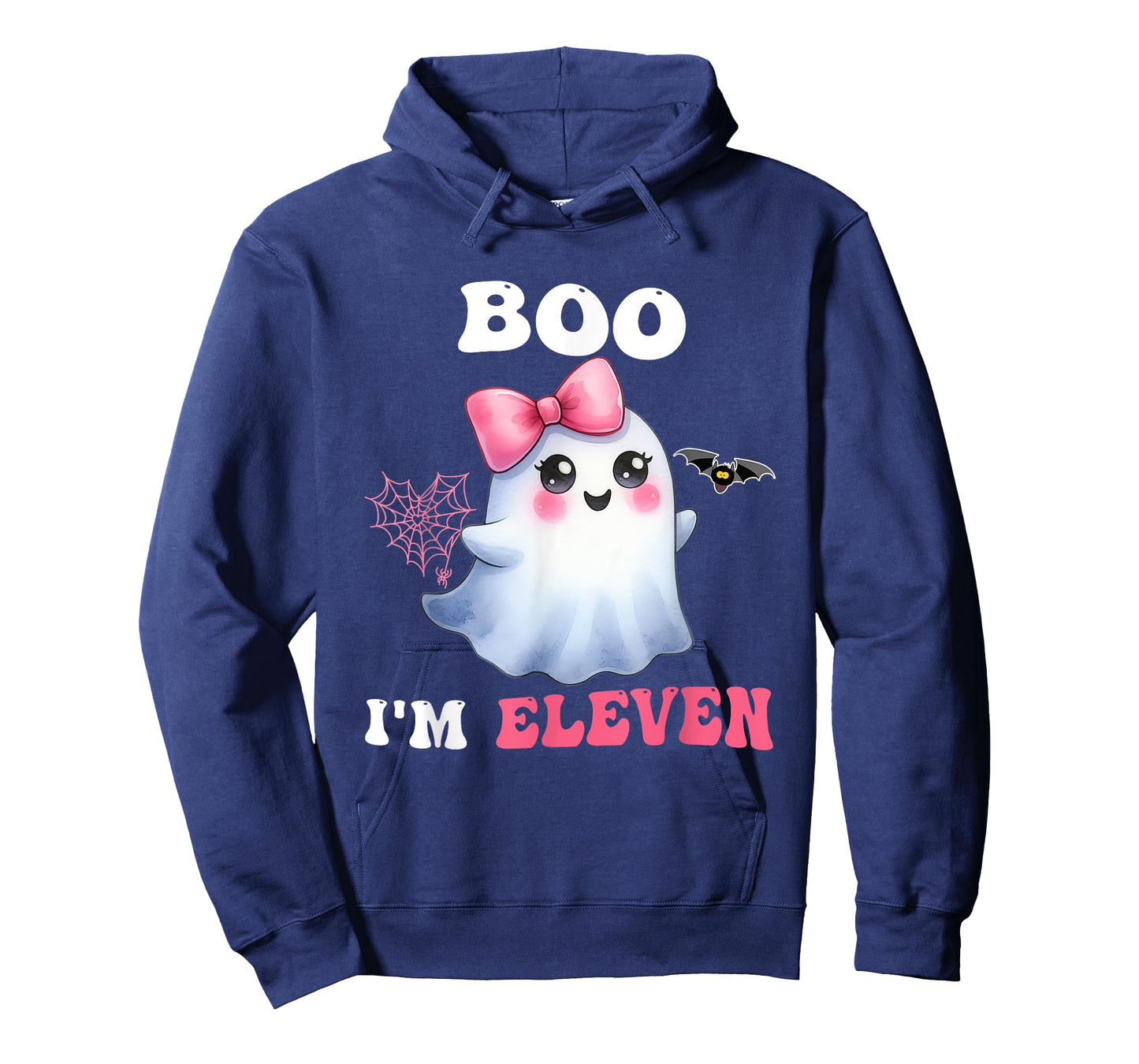 Boo I'm Eleven Cute Ghost 11th Birthday Funny Halloween Girl T-Shirt