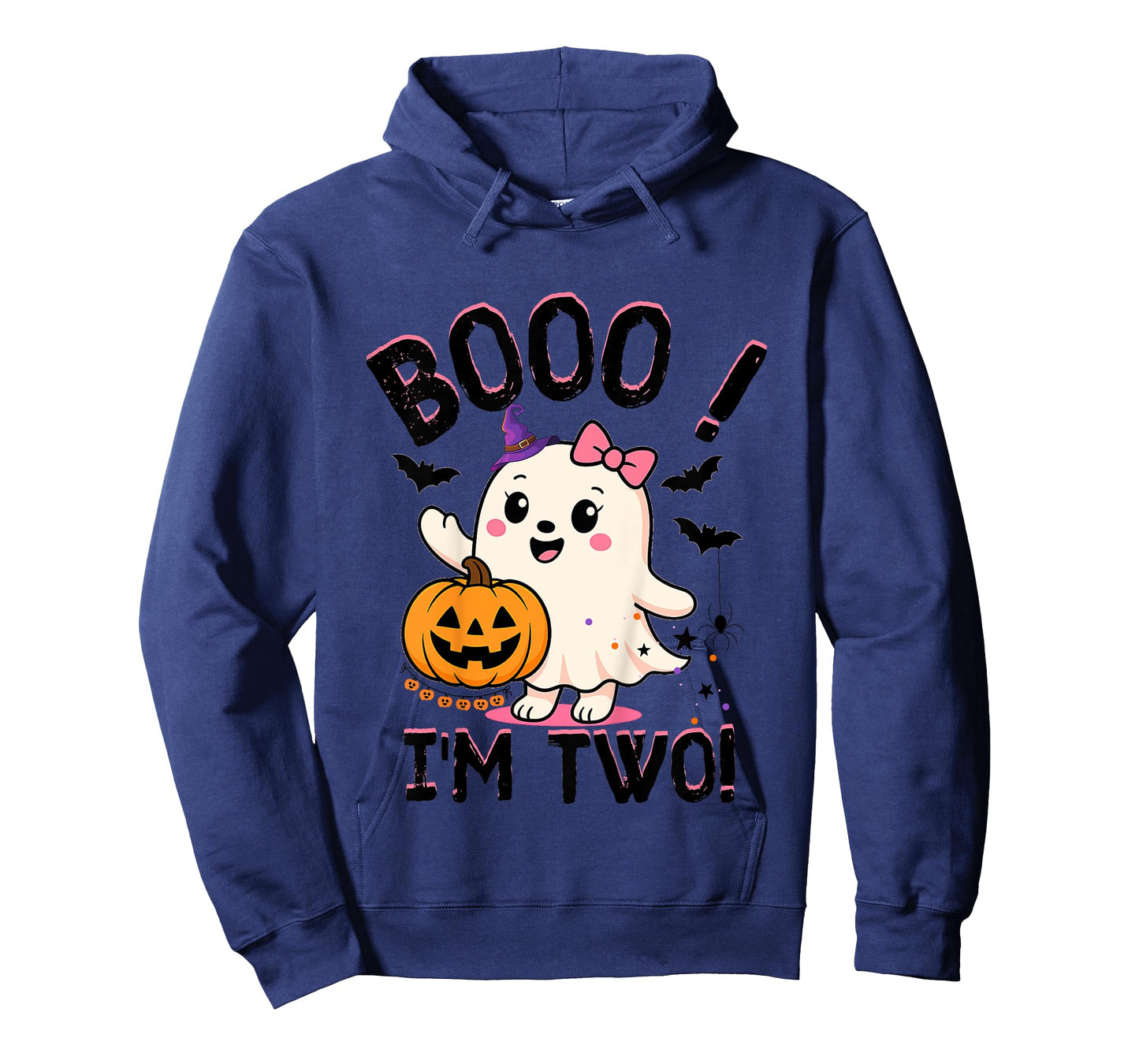 Ghost Boo I'm Two Years 2nd Birthday Toddler Halloween Party T-Shirt