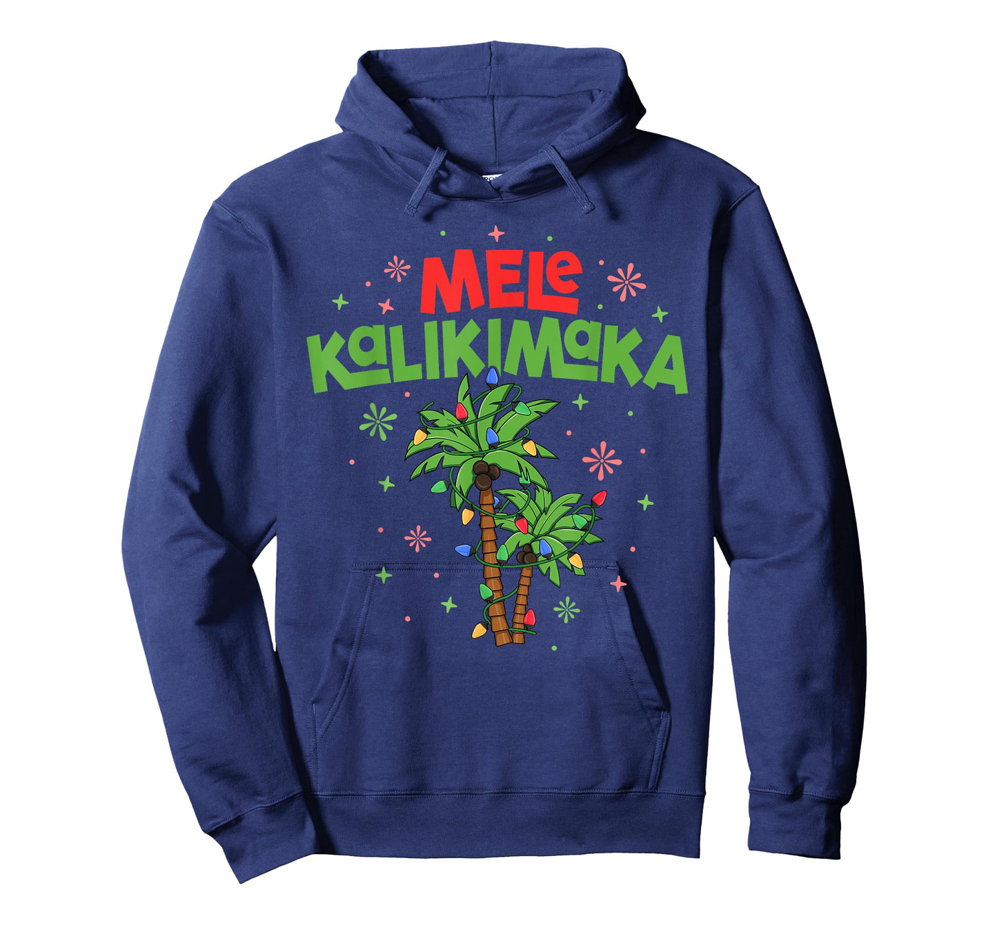 Mele Kalikimaka Hawaiian Christmas Palm Tree Lights Xmas T-Shirt