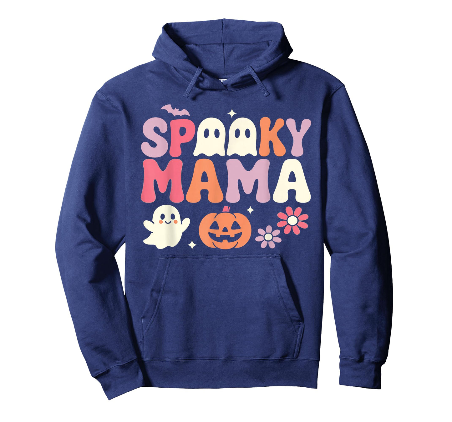 Spooky Mama Funny Mom Halloween Ghost Witch Bat T-Shirt