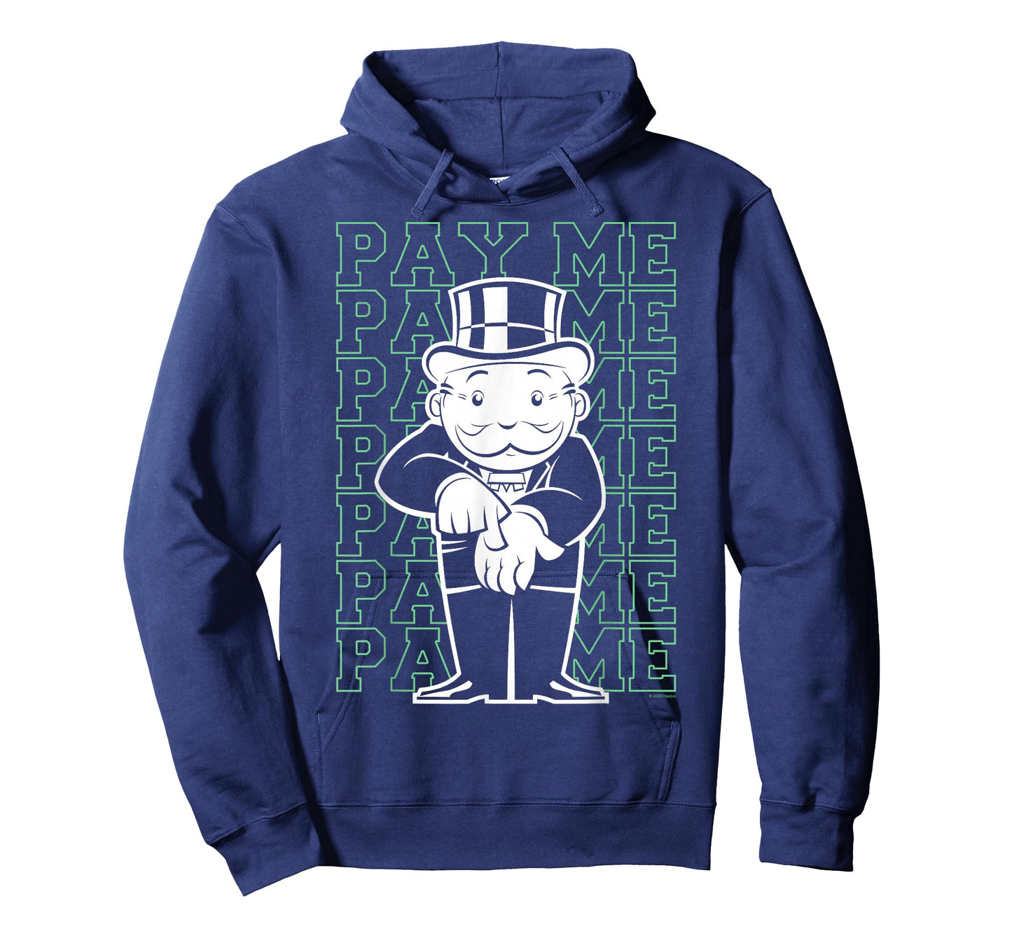 Monopoly Rich Uncle Penny Bags Pay Me Text Stack T-Shirt