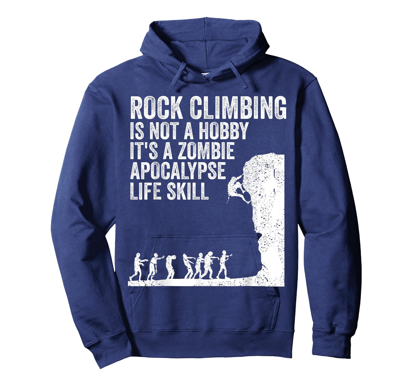 Funny Rock Climber Gift For Men Women Cool Zombie Climbing T-Shirt