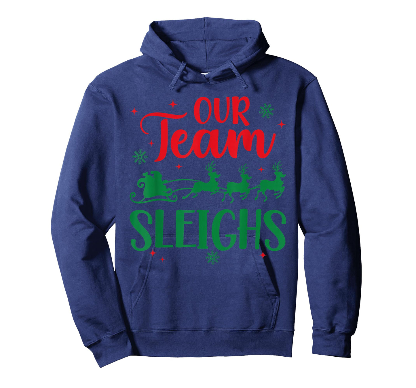 Our Team Sleighs Christmas Santa Reindeers Office Staff T-Shirt