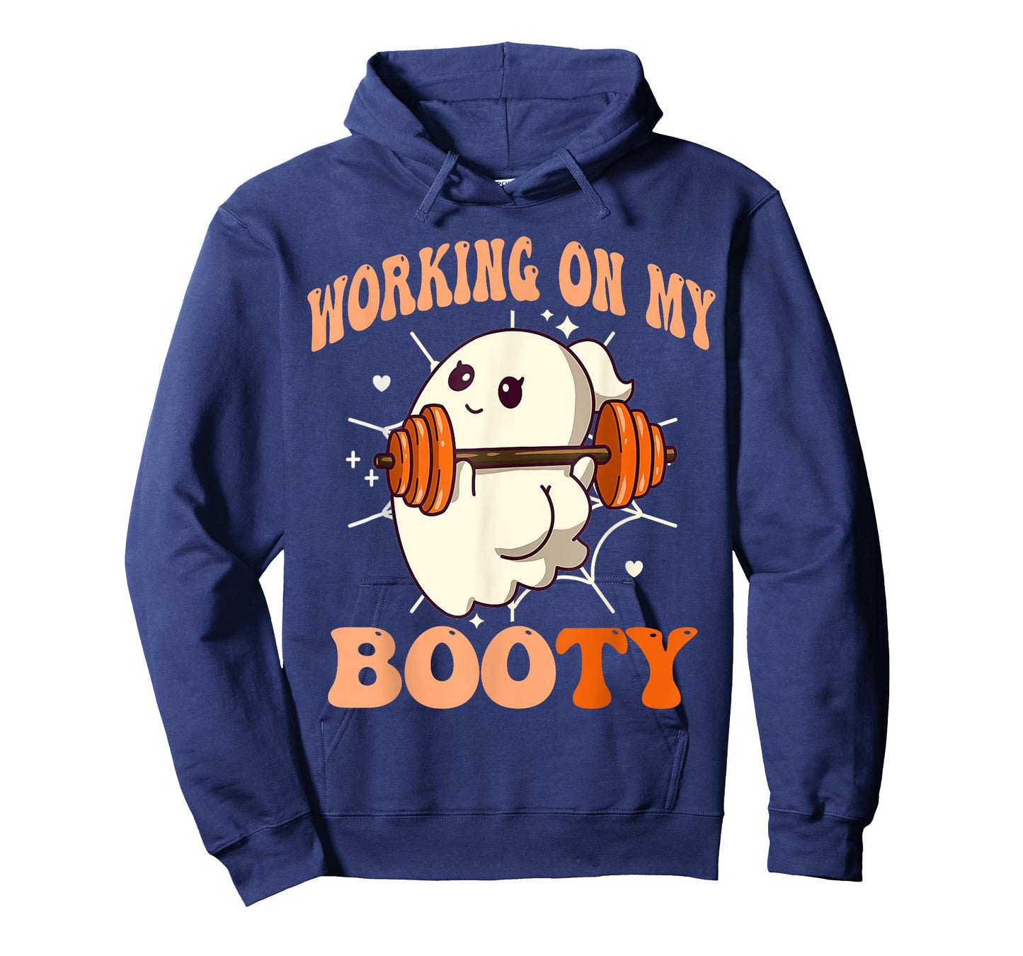 Working On My Booty Boo-Ty Ghost Boo Gym Lover Halloween T-Shirt