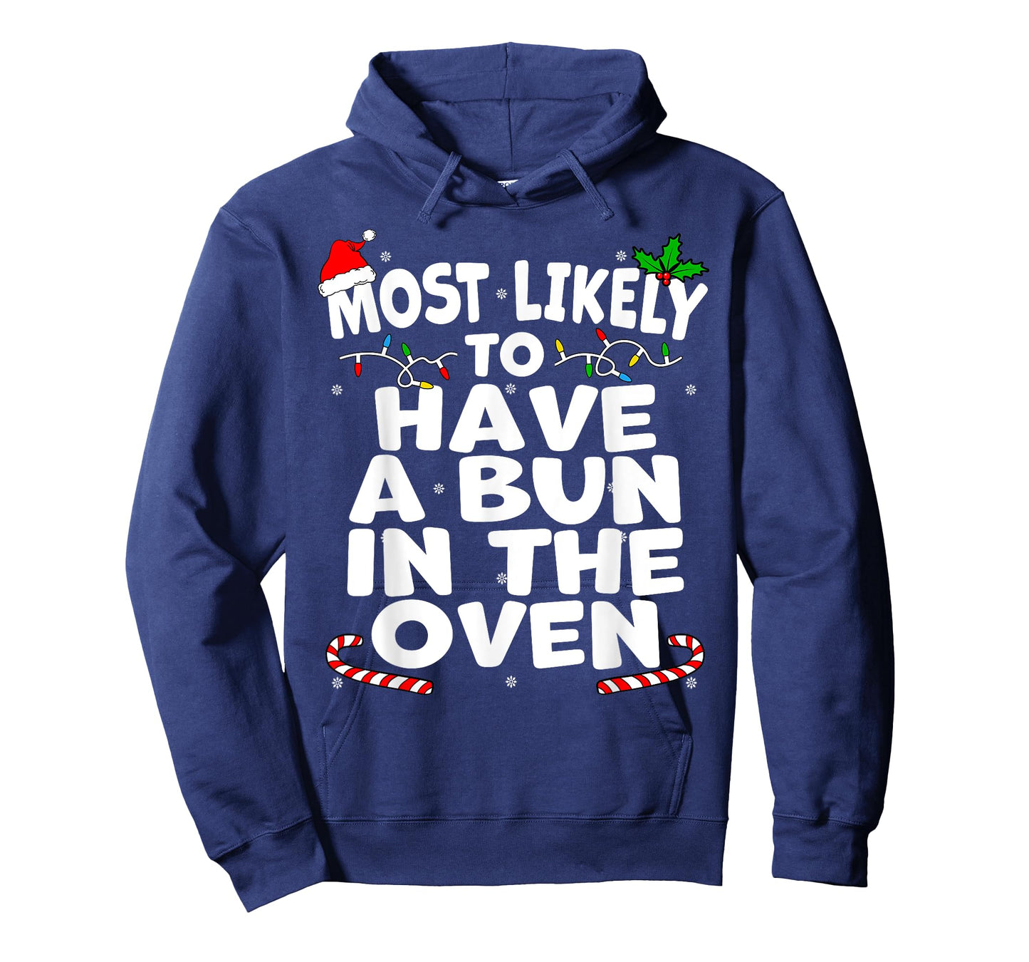 Most Likely To Have A Bun In The Oven Christmas Pregnancy T-Shirt