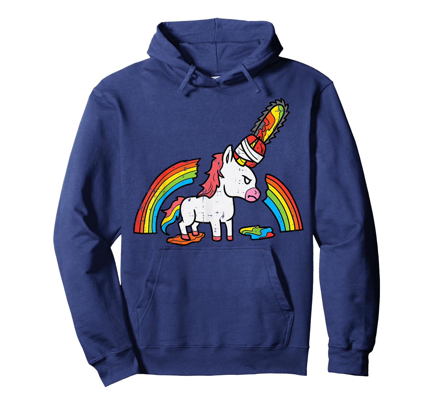 Unicorn Chainsaw Horror Funny Grim Halloween Men Women Kids T-Shirt